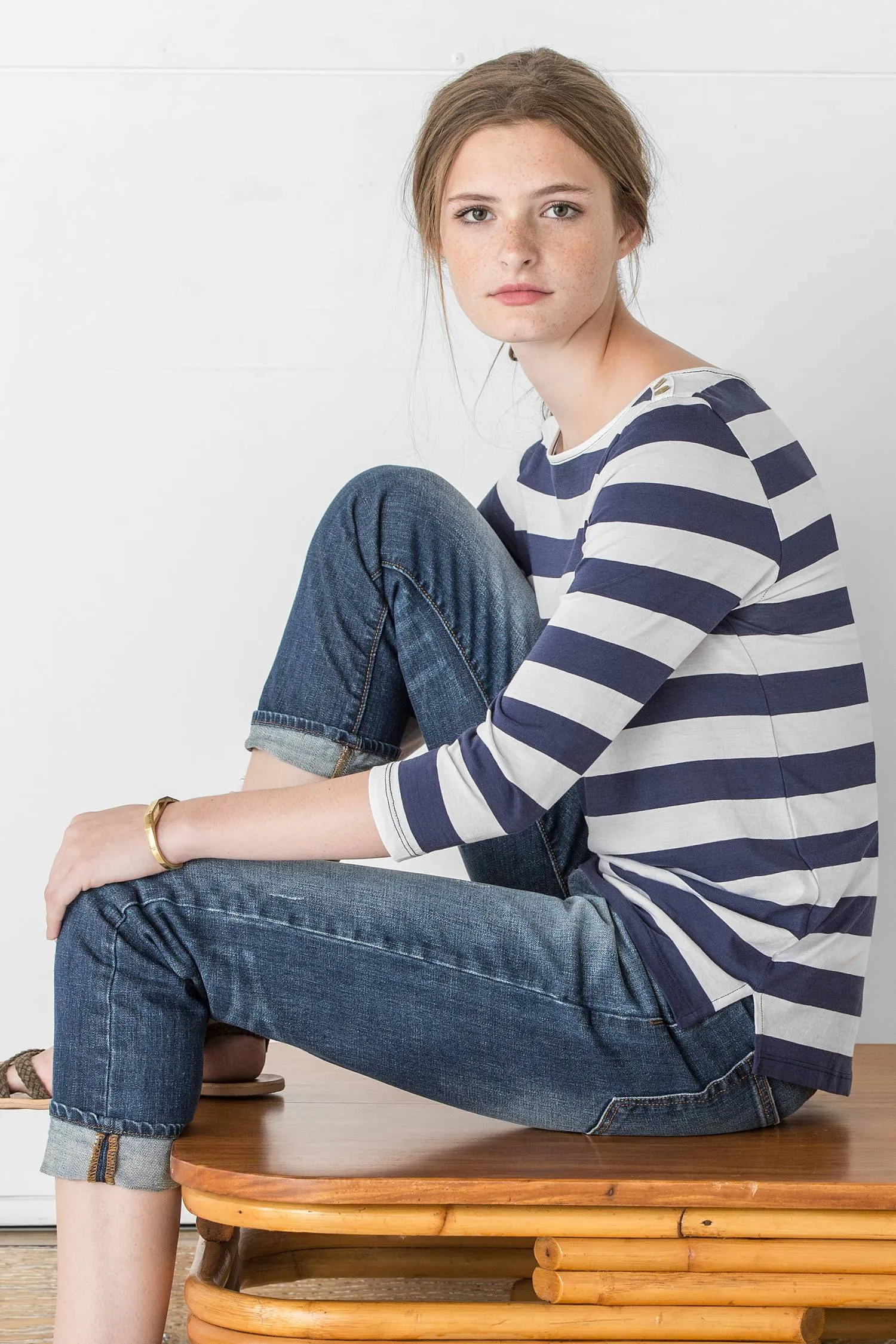 3/4 Sleeve Boatneck sold by Lilla P product image thumbnail 4