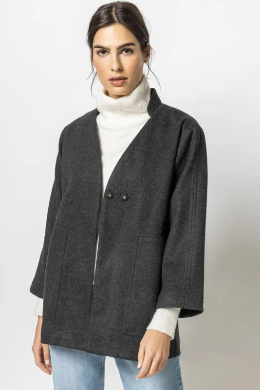 3/4 Sleeve Button Front Jacket sold by Lilla P