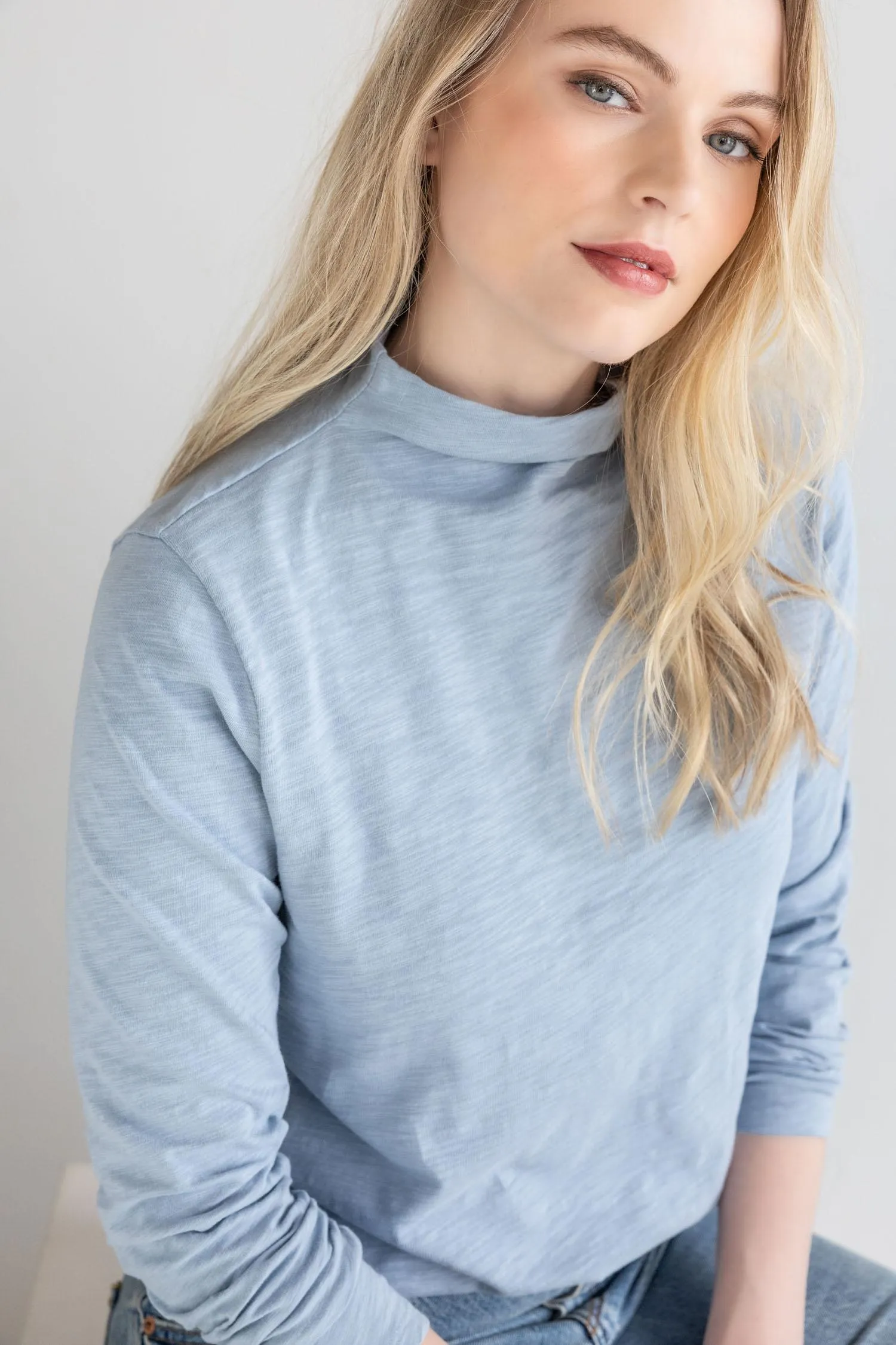 Shirttail Hem Funnel Neck sold by Lilla P product image thumbnail 4