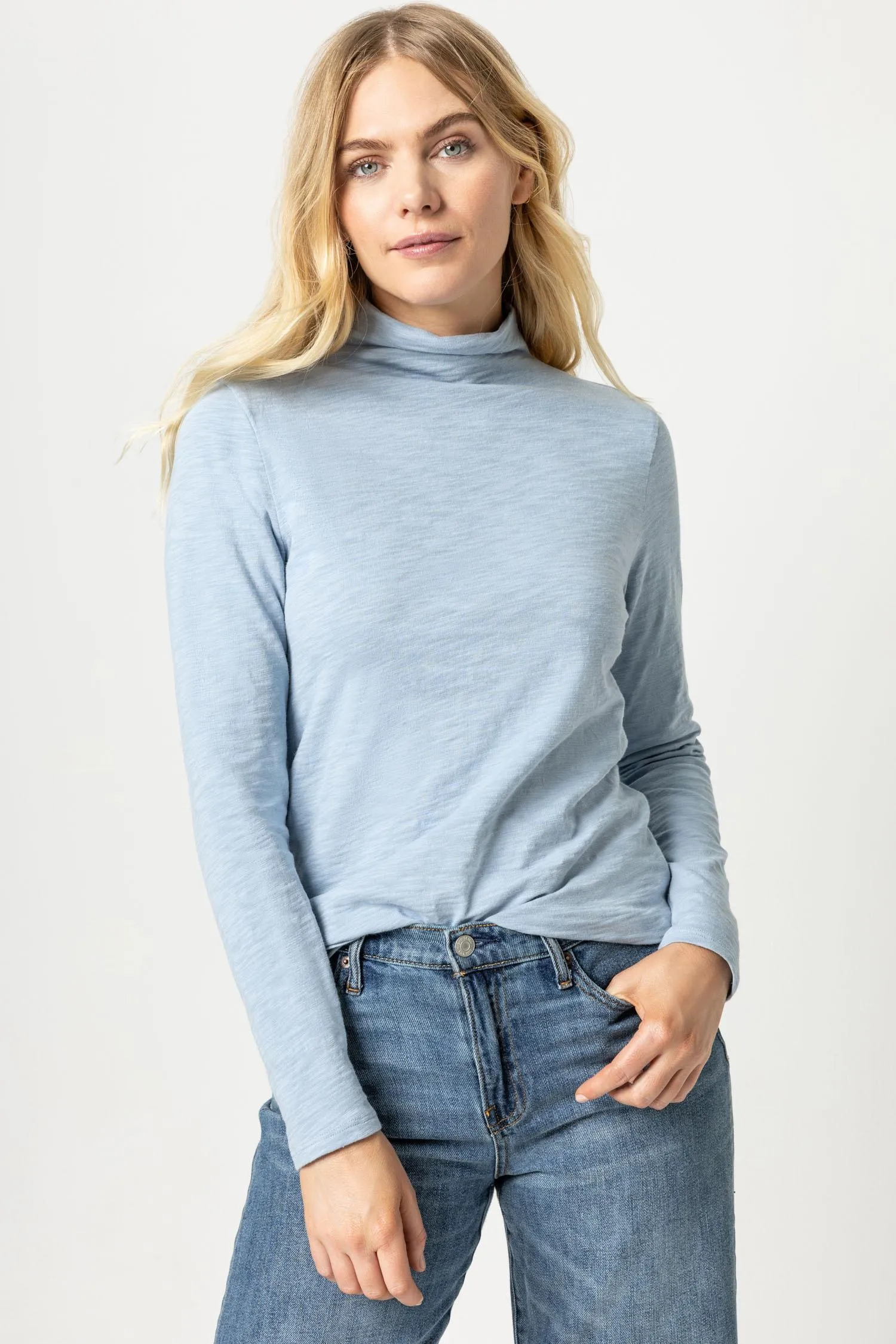 Shirttail Hem Funnel Neck sold by Lilla P product image thumbnail 2