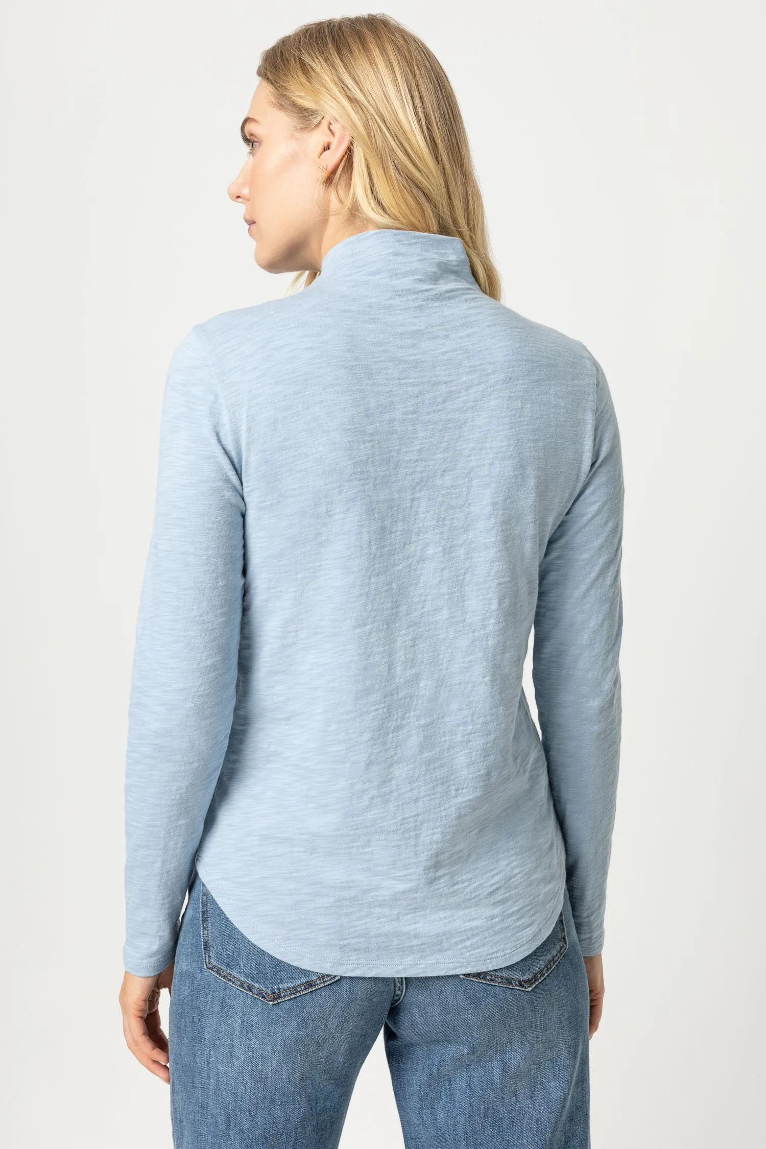 Shirttail Hem Funnel Neck sold by Lilla P product image thumbnail 3