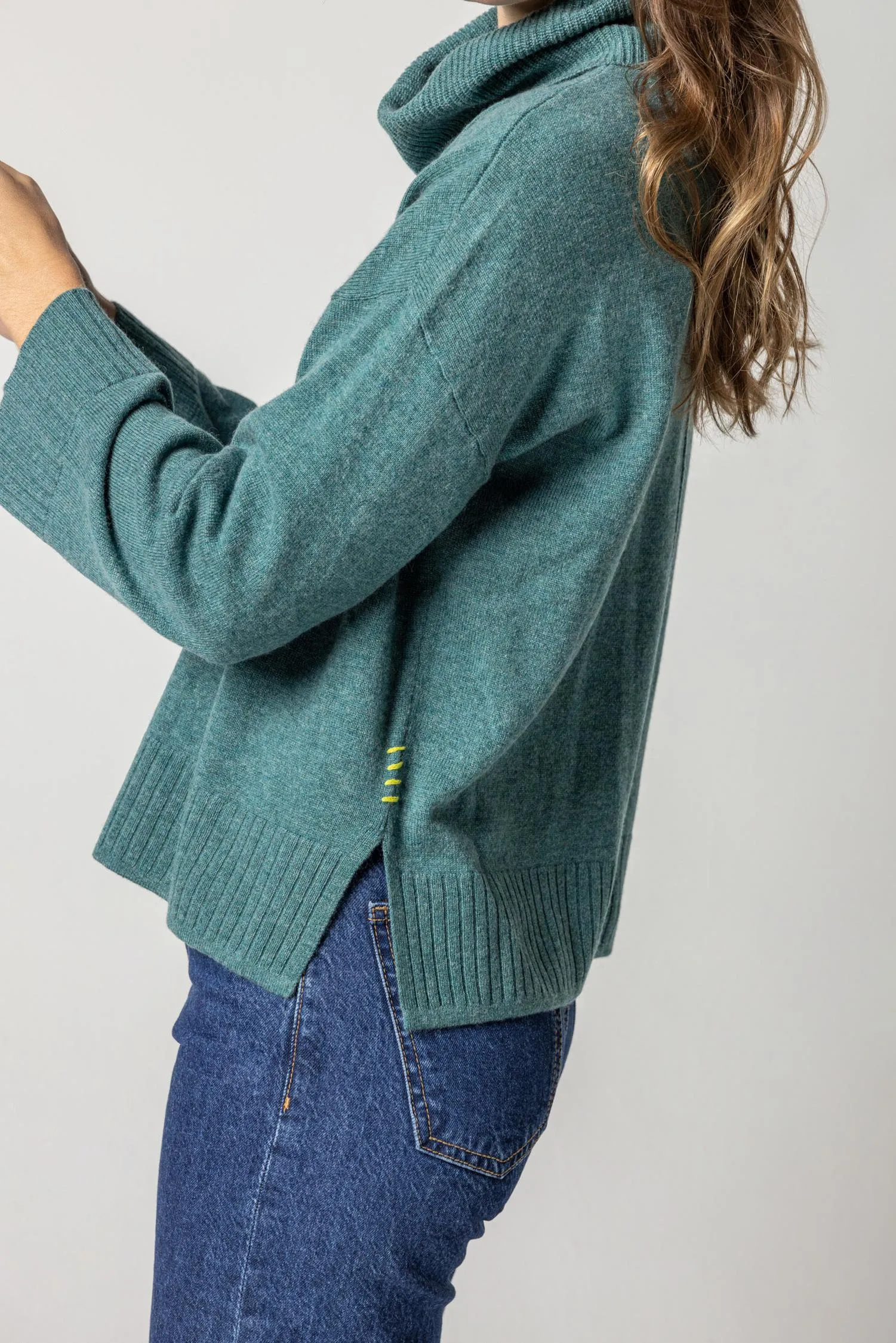 Side Slit Turtleneck Sweater sold by Lilla P product image thumbnail 4