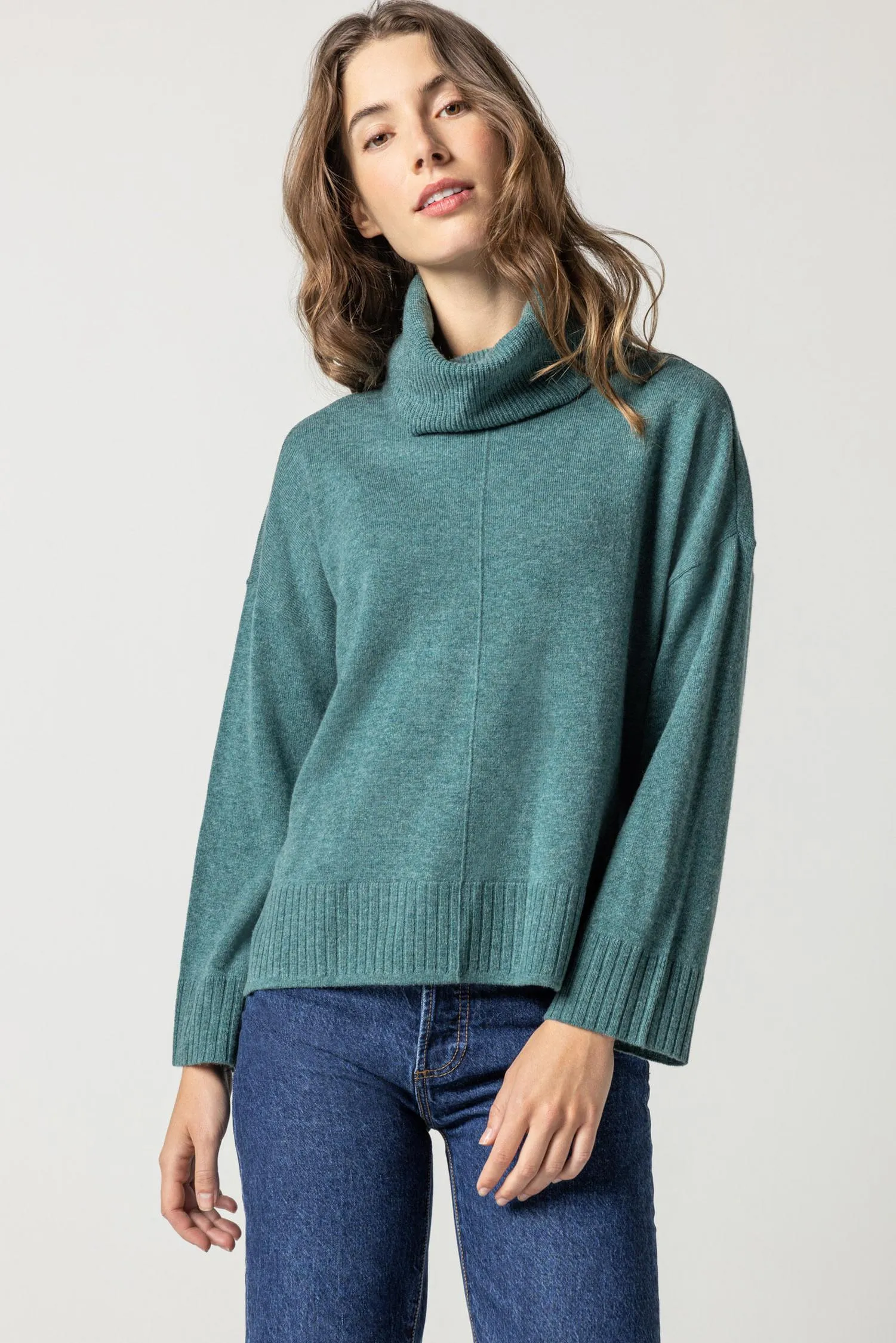 Side Slit Turtleneck Sweater sold by Lilla P product image thumbnail 3