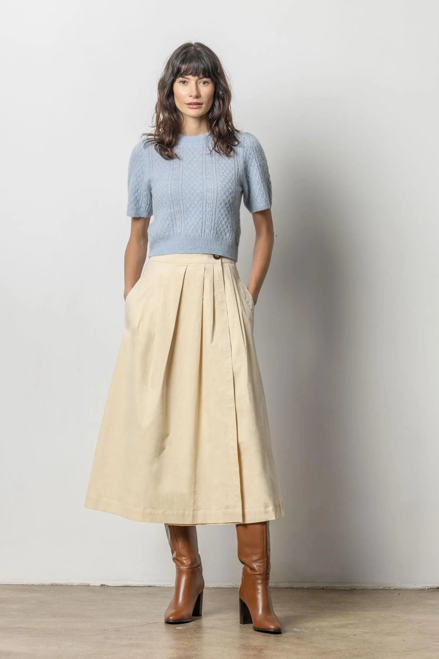 Corduroy Wrap Skirt sold by Lilla P product image thumbnail 3