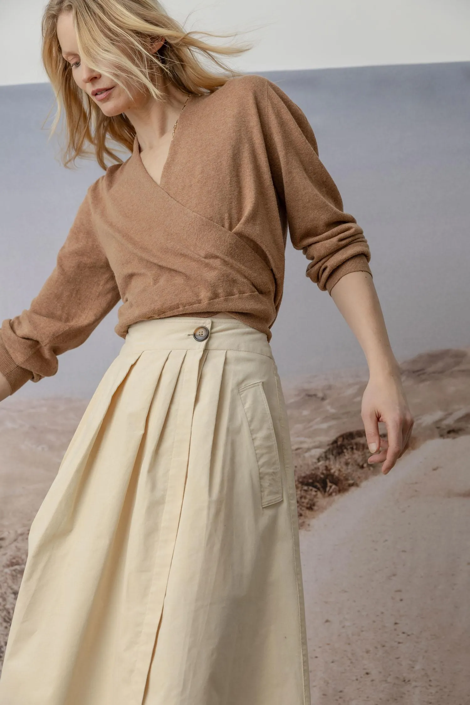 Corduroy Wrap Skirt sold by Lilla P product image thumbnail 4