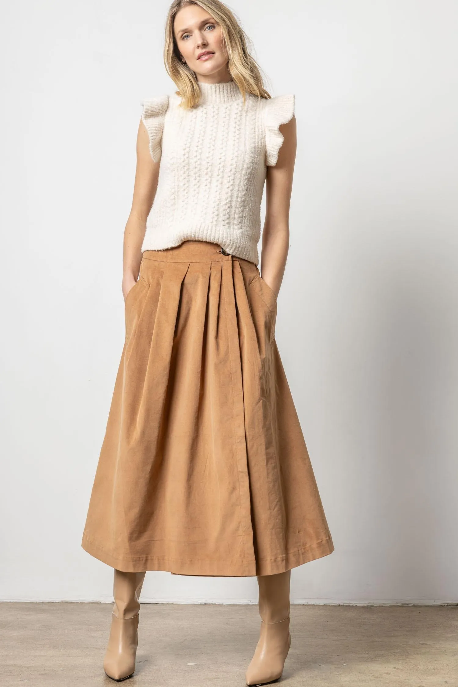 Corduroy Wrap Skirt sold by Lilla P product image thumbnail 5