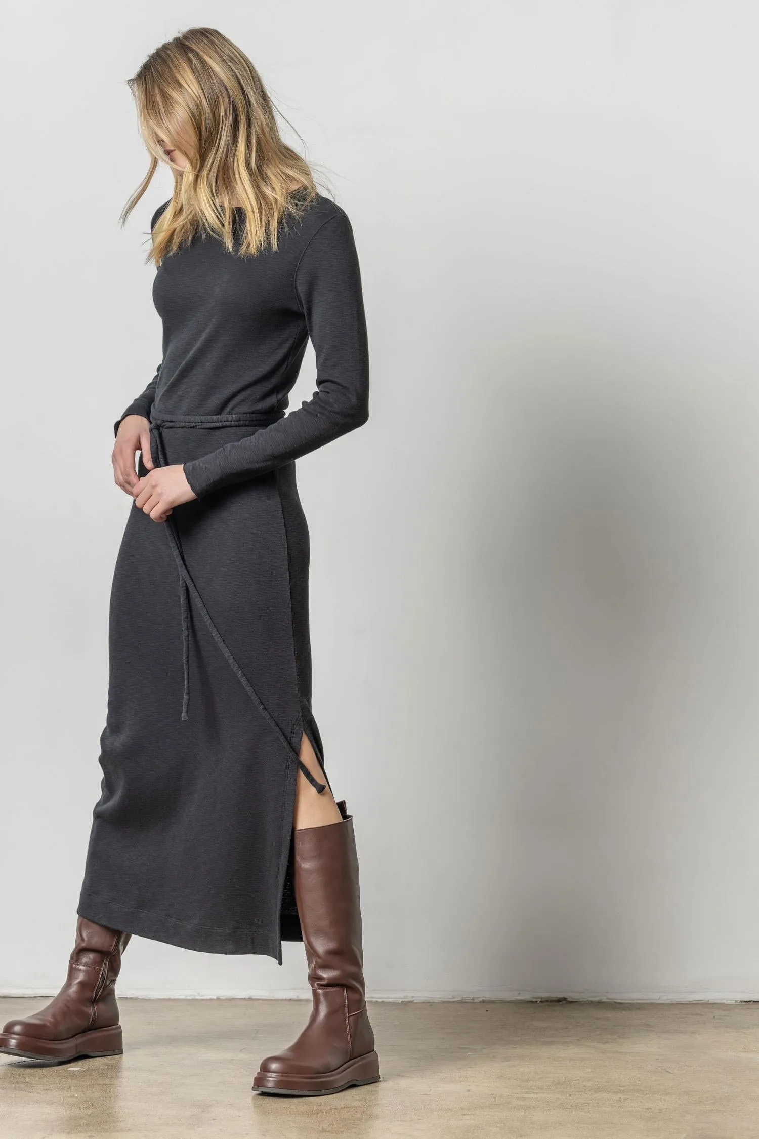 Belted Maxi Column Dress sold by Lilla P product image thumbnail 5