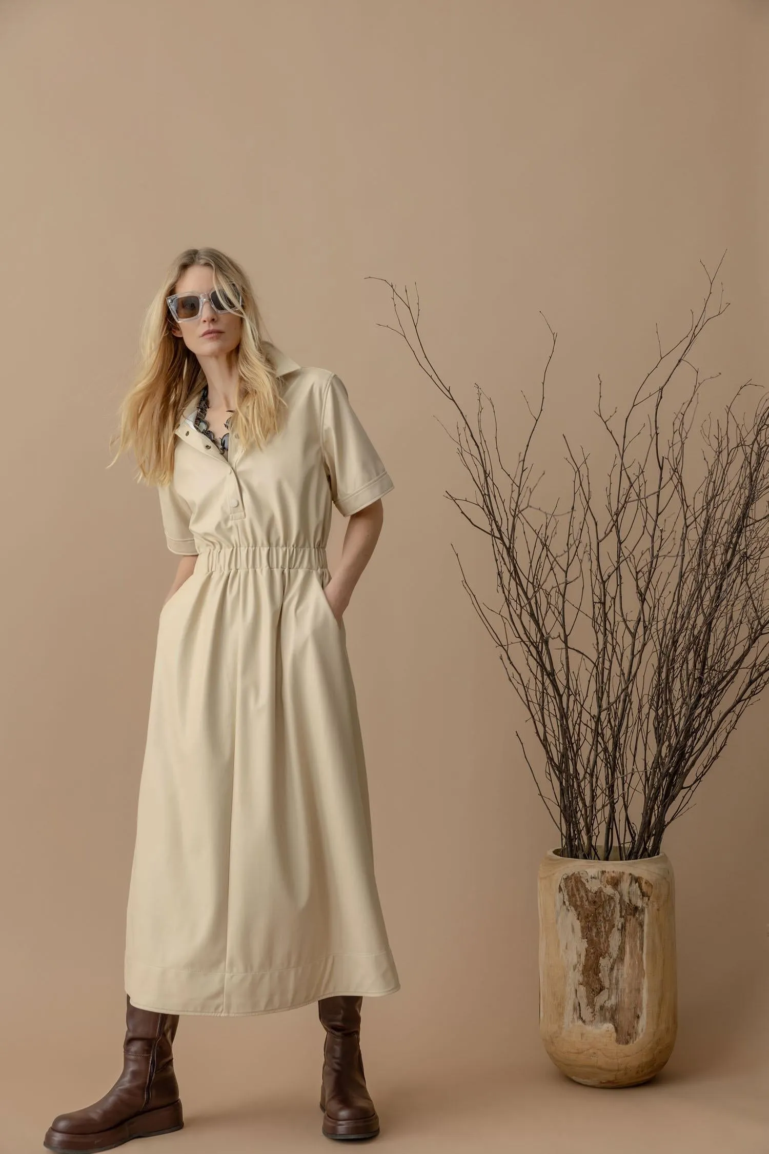 Elastic Waist Short Sleeve Dress sold by Lilla P