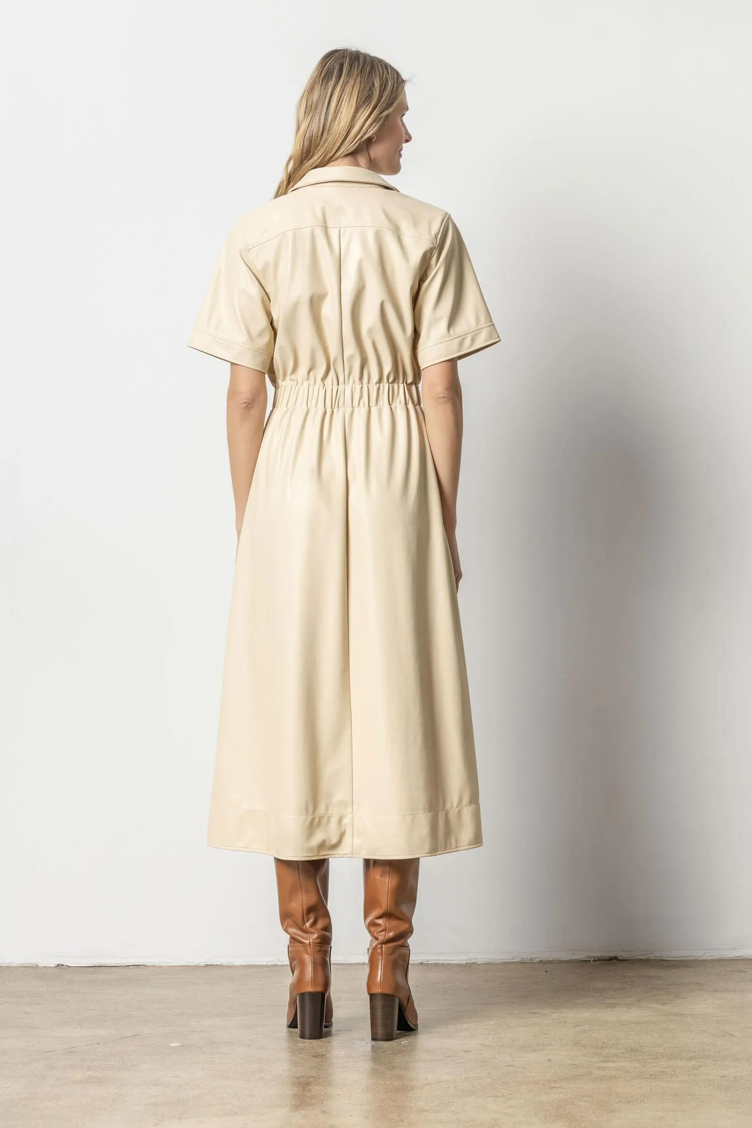 Elastic Waist Short Sleeve Dress sold by Lilla P product image thumbnail 3