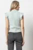 Flutter Sleeve Mock Neck Sweater sold by Lilla P