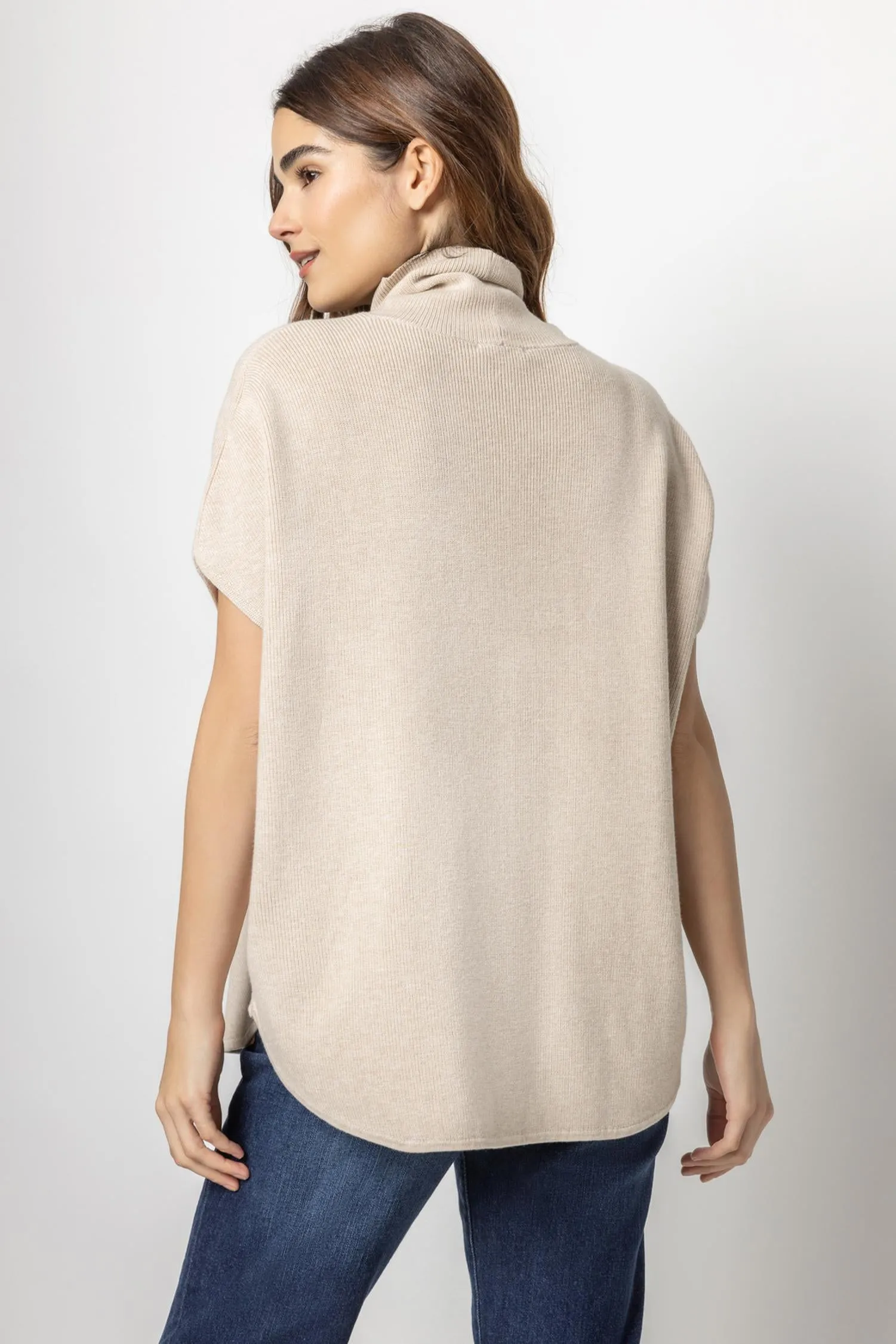 Turtleneck Poncho Sweater sold by Lilla P product image thumbnail 2