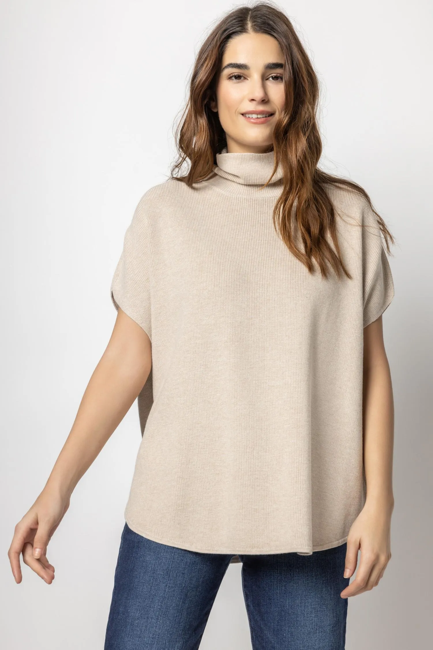 Turtleneck Poncho Sweater sold by Lilla P