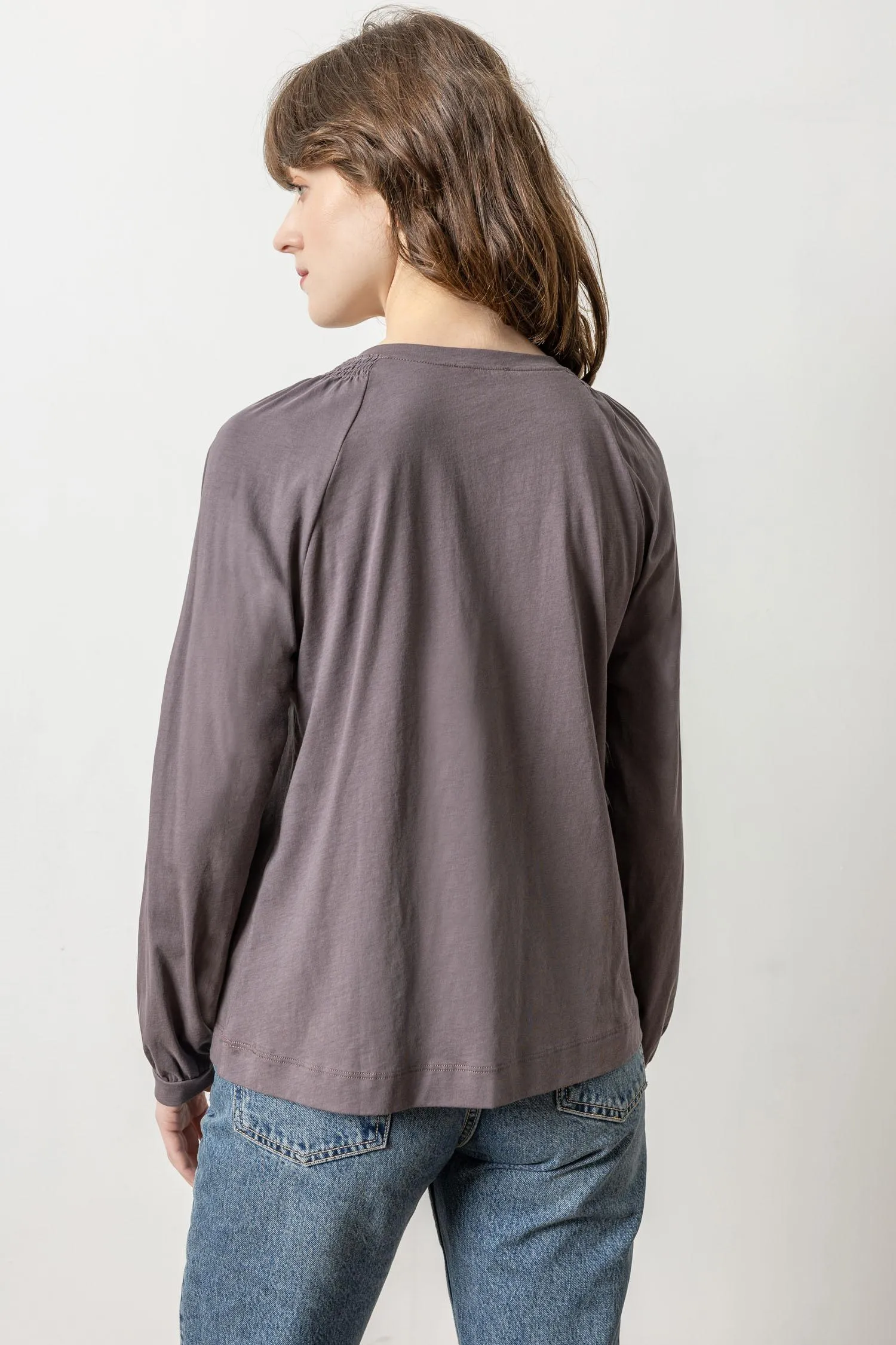 Full Sleeve Smocked V-Neck sold by Lilla P product image thumbnail 2