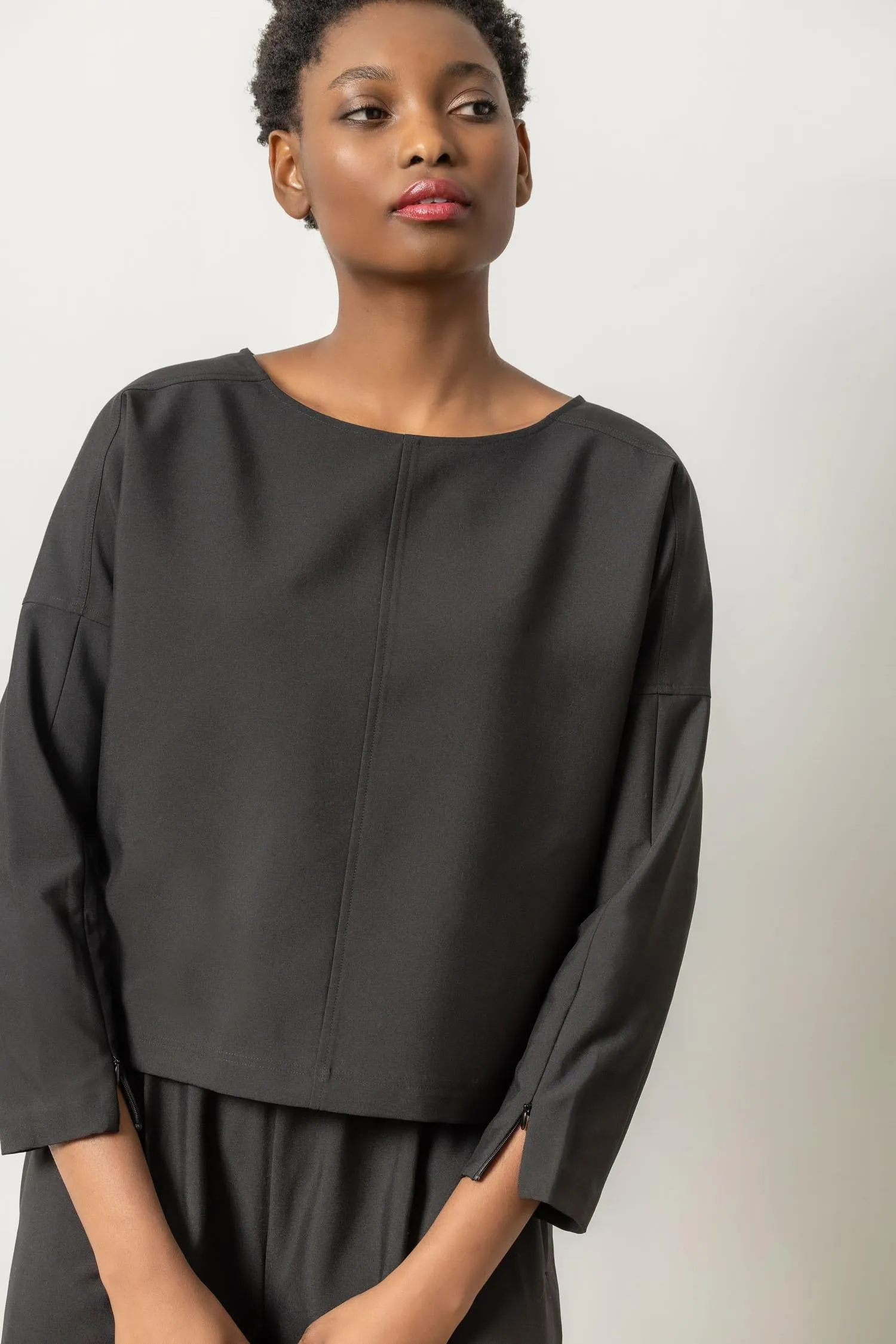 Zip Detail Seamed Top sold by Lilla P product image thumbnail 2