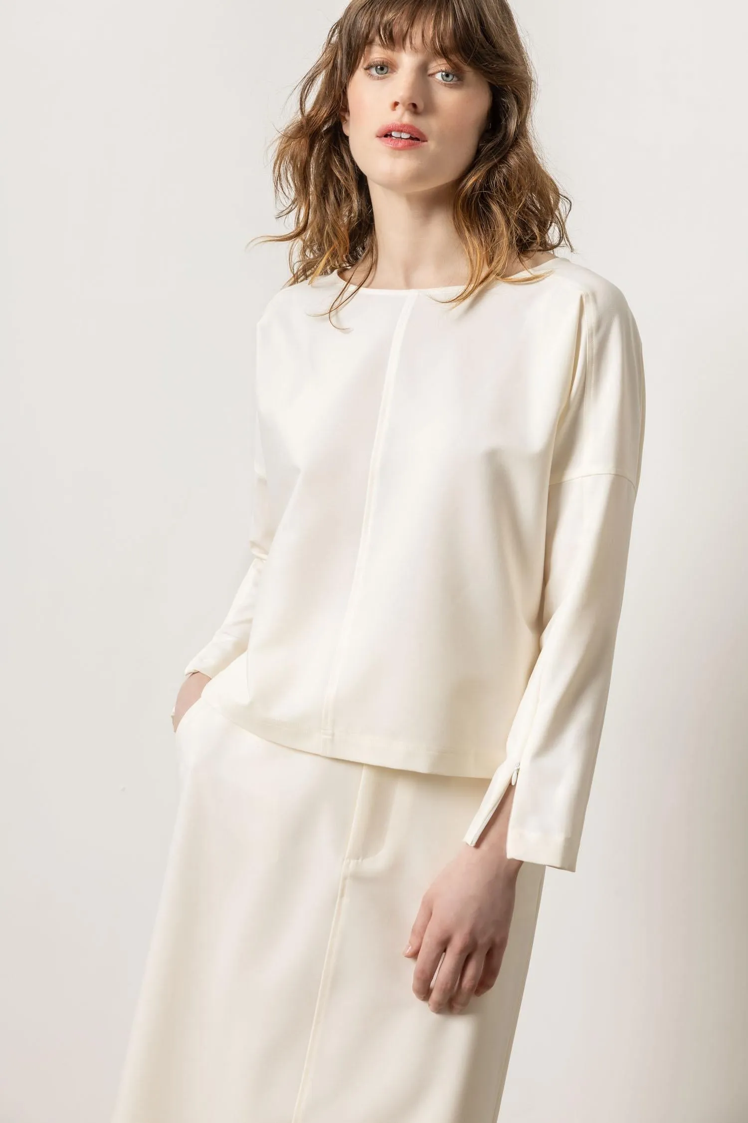 Zip Detail Seamed Top sold by Lilla P product image thumbnail 4