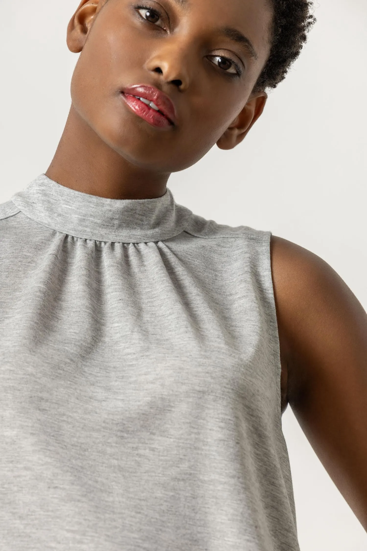 Sparkle Sleeveless Mock Neck sold by Lilla P product image thumbnail 5