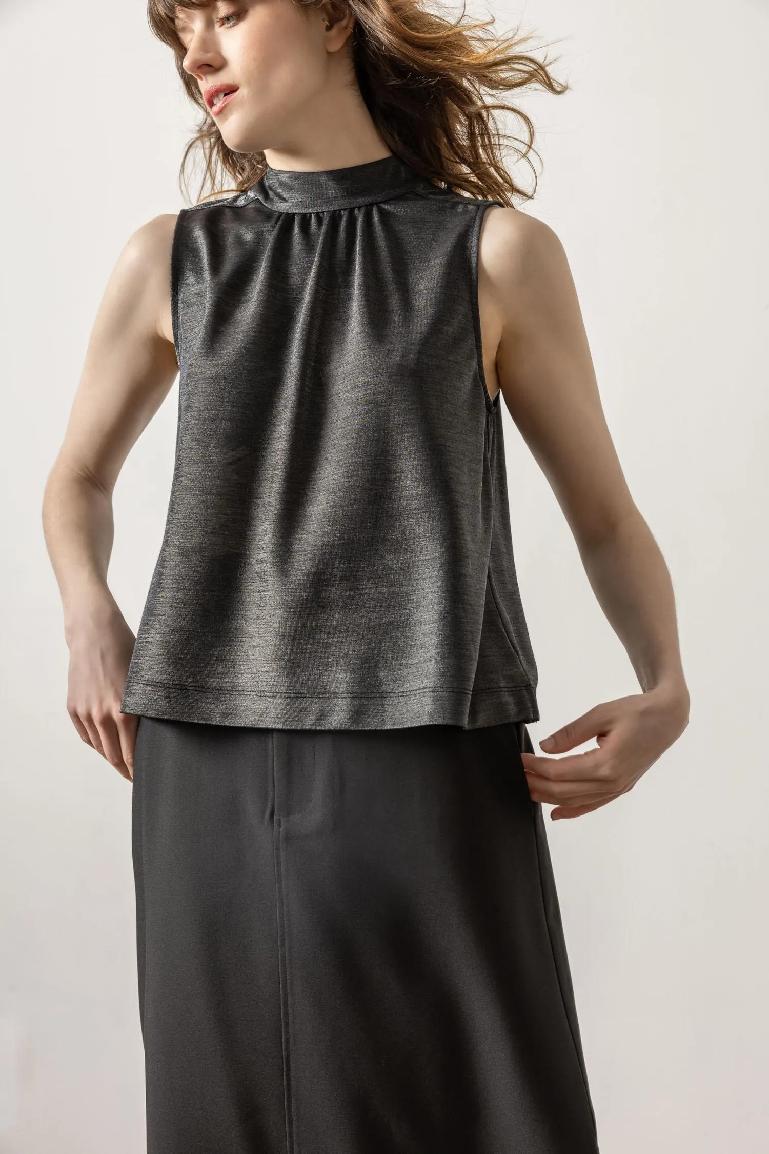 Sparkle Sleeveless Mock Neck sold by Lilla P product image thumbnail 2