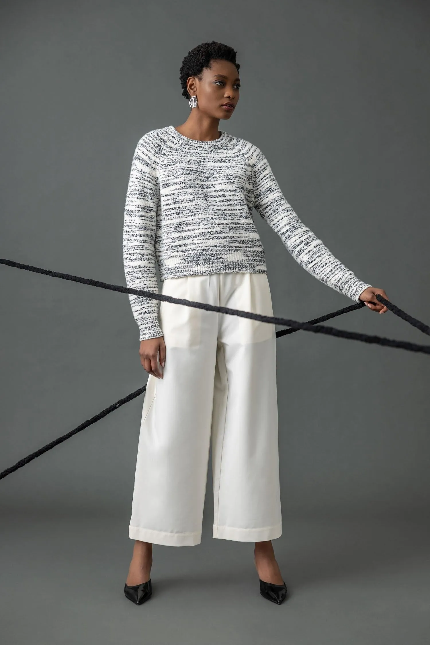 Ribbed Neck Raglan Sweater sold by Lilla P product image thumbnail 5