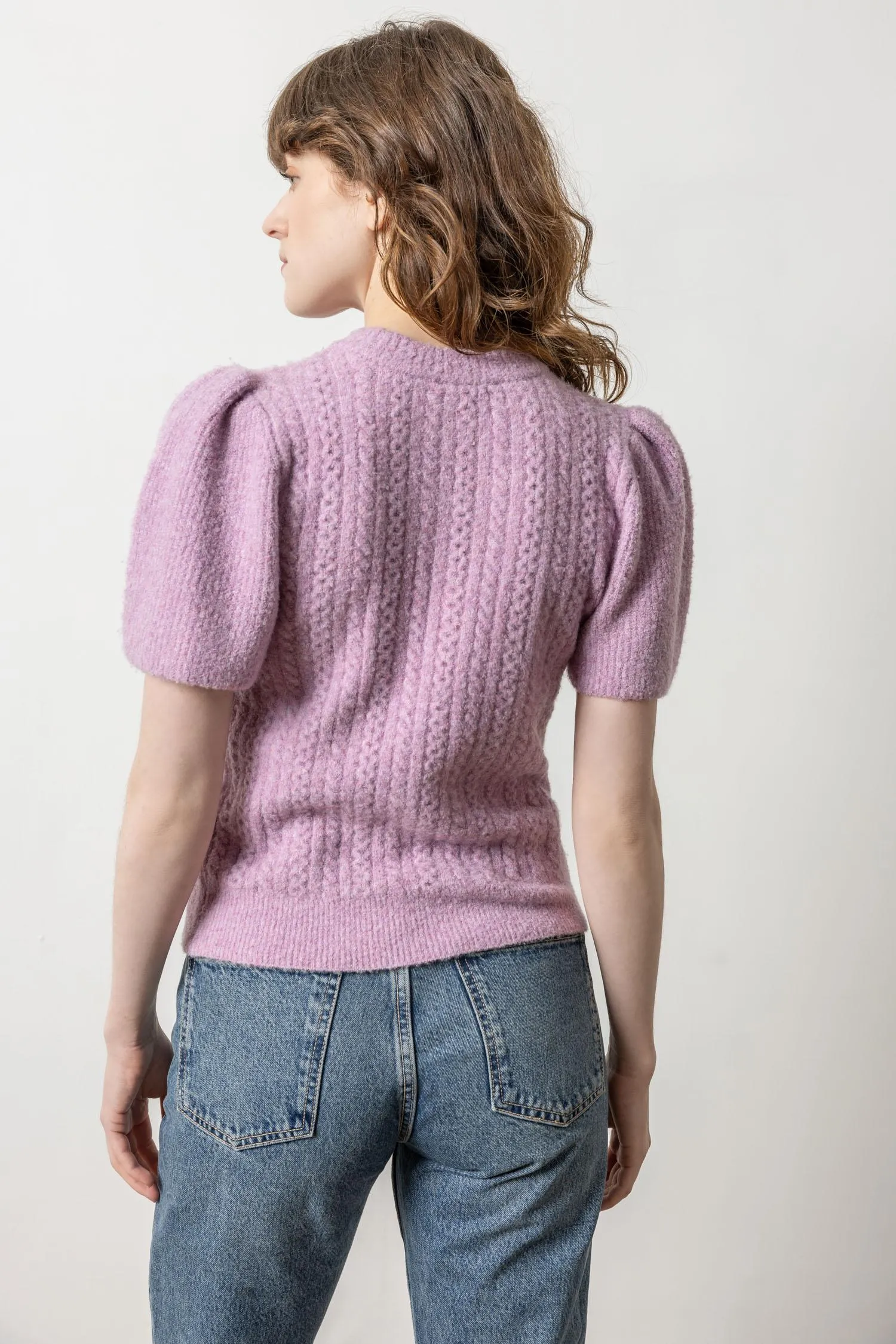 Crew Neck Flutter Sleeve Sweater sold by Lilla P product image thumbnail 3
