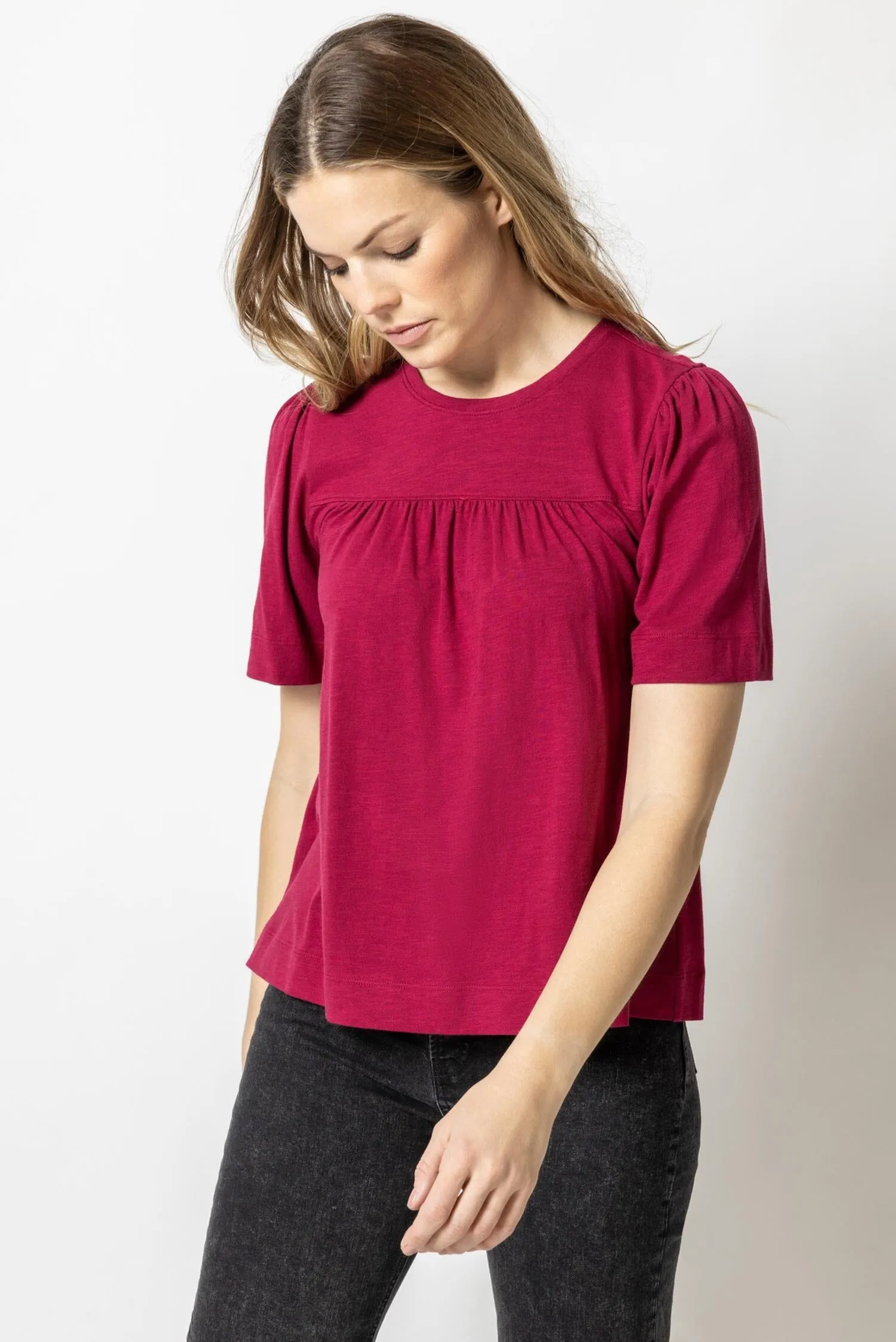 Shirred Short Sleeve sold by Lilla P product image thumbnail 3