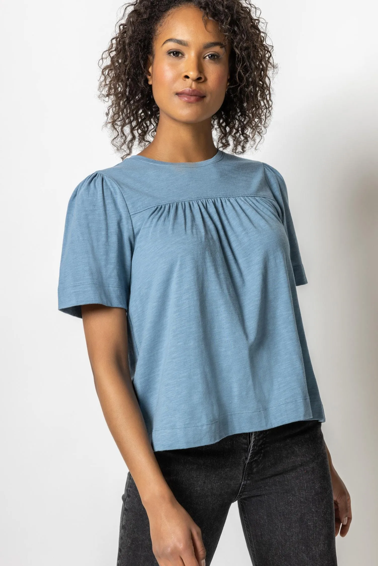 Shirred Short Sleeve sold by Lilla P