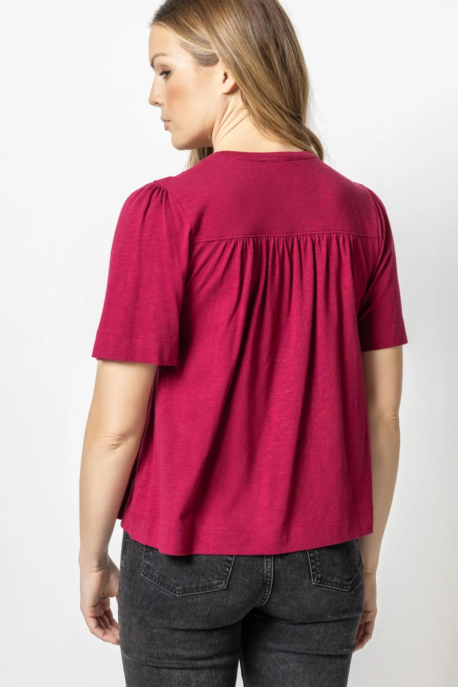 Shirred Short Sleeve sold by Lilla P product image thumbnail 4