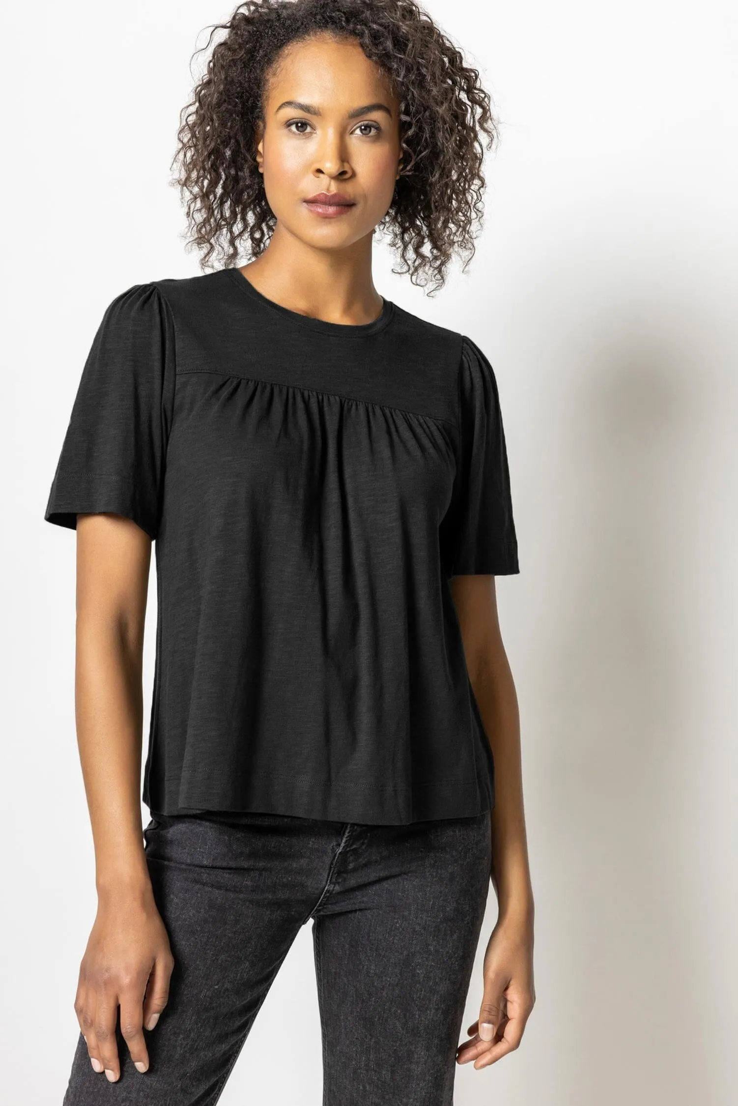 Shirred Short Sleeve sold by Lilla P product image thumbnail 5