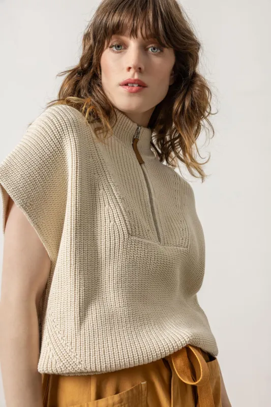 Half Zip Poncho Sweater sold by Lilla P