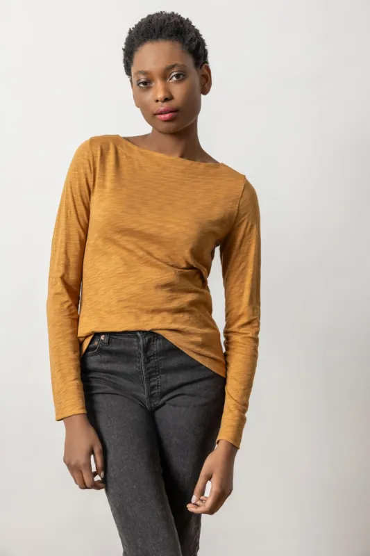 Long Sleeve Seamed Boatneck sold by Lilla P