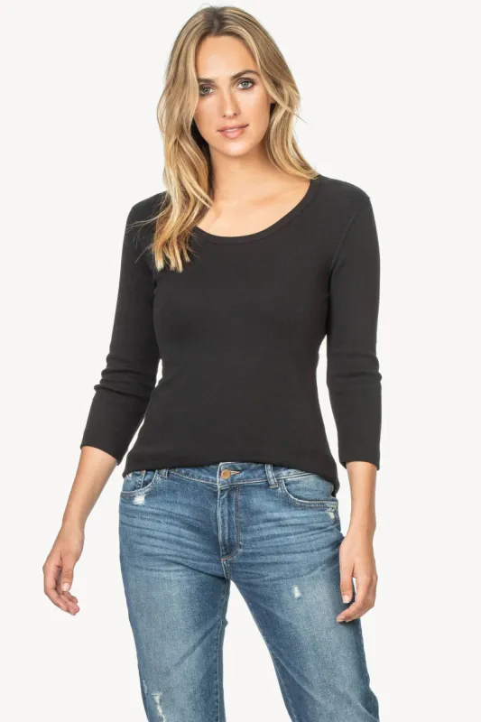 3/4 Sleeve Scoop sold by Lilla P