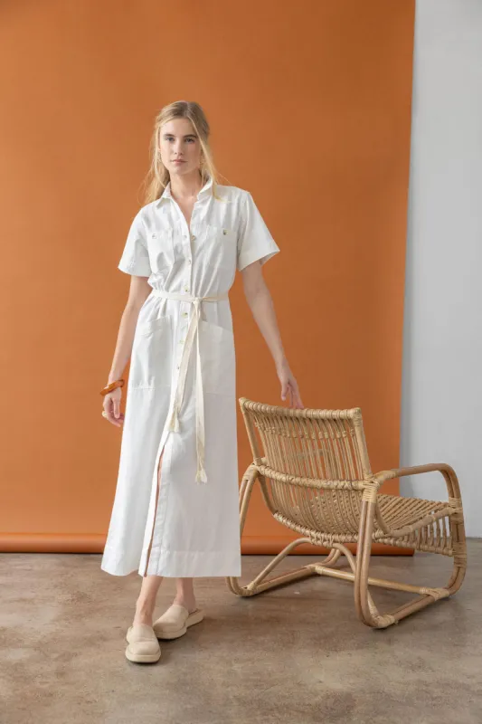 Short Sleeve Maxi Shirt Dress sold by Lilla P