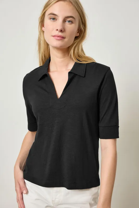 Elbow Sleeve Collared Tee sold by Lilla P