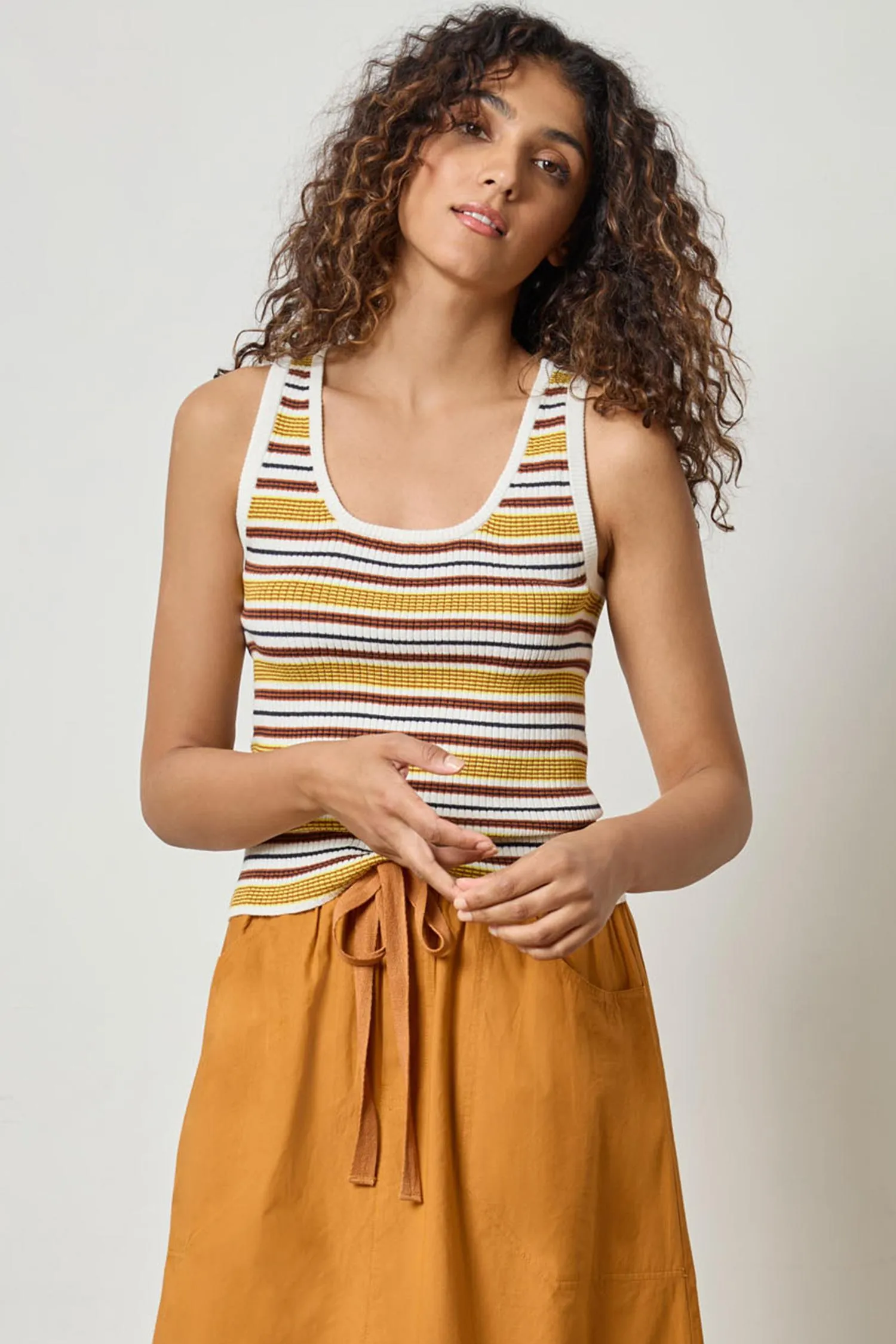 Striped Scoop Neck Tank sold by Lilla P