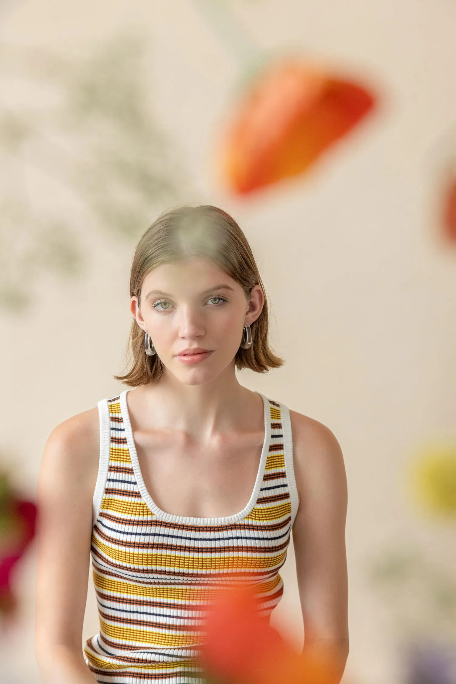 Striped Scoop Neck Tank sold by Lilla P product image thumbnail 3