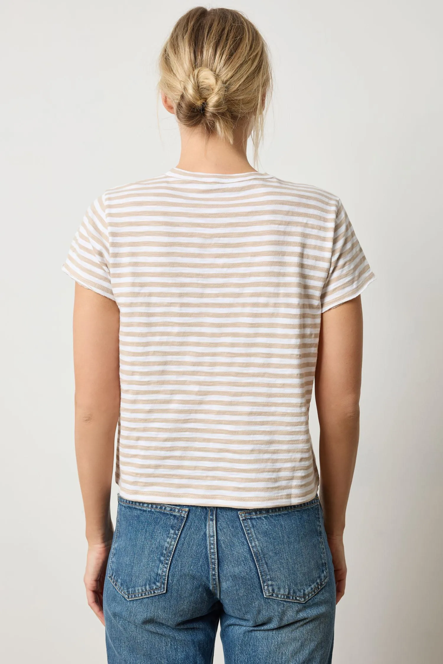 Striped Cap Sleeve Crewneck sold by Lilla P product image thumbnail 5