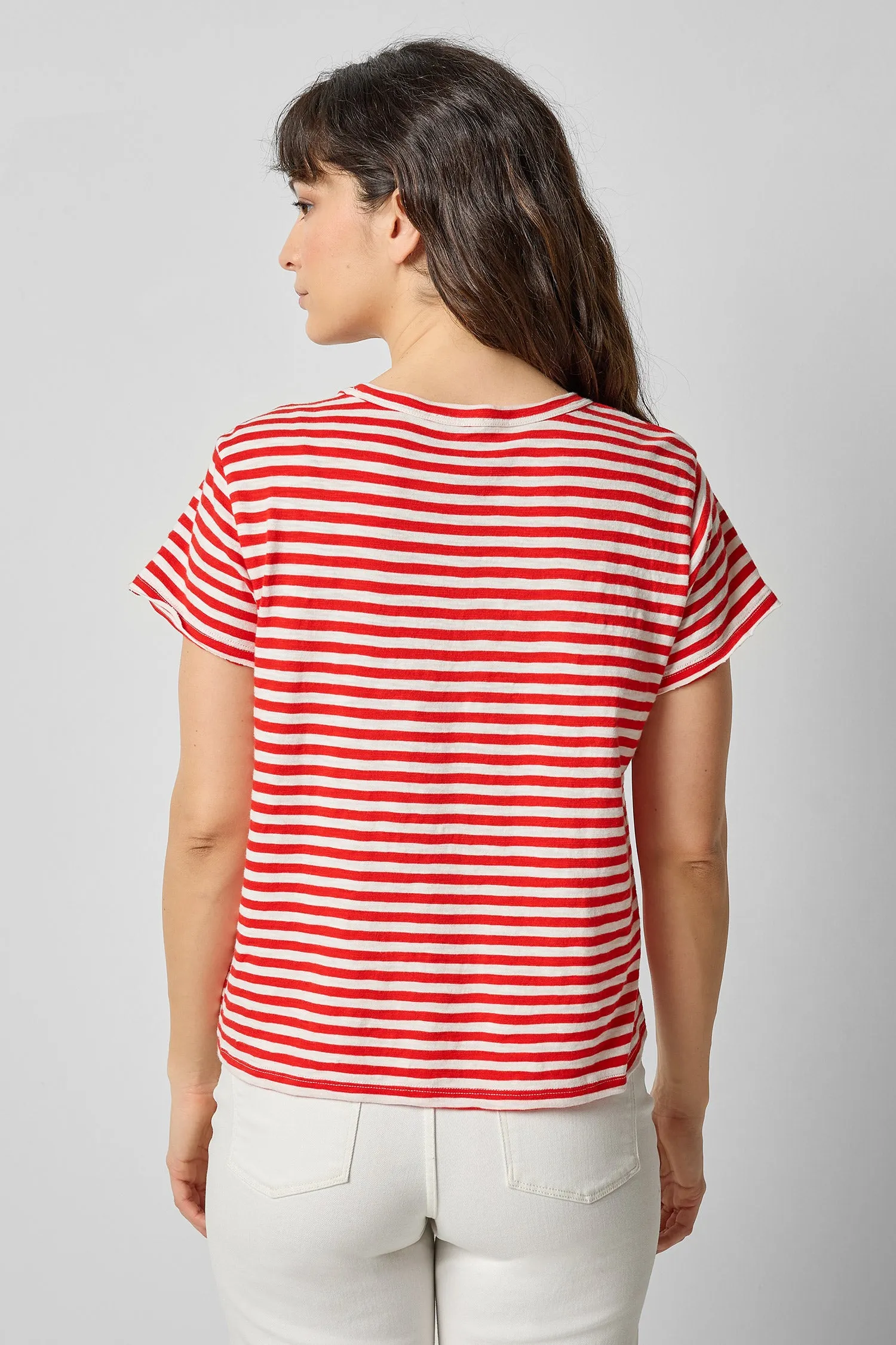 Striped Cap Sleeve Crewneck sold by Lilla P product image thumbnail 2