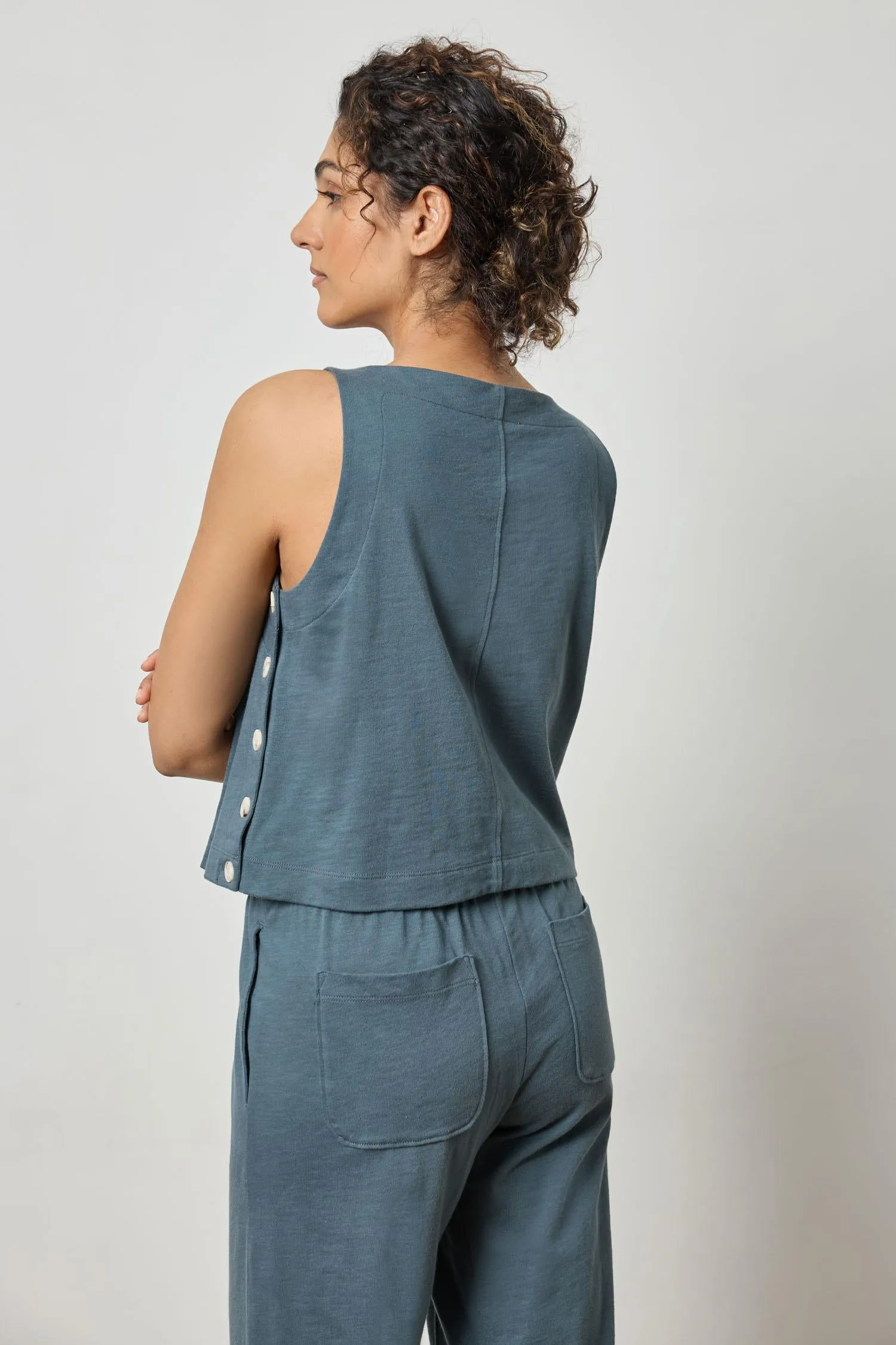 Side Button Tank sold by Lilla P product image thumbnail 4