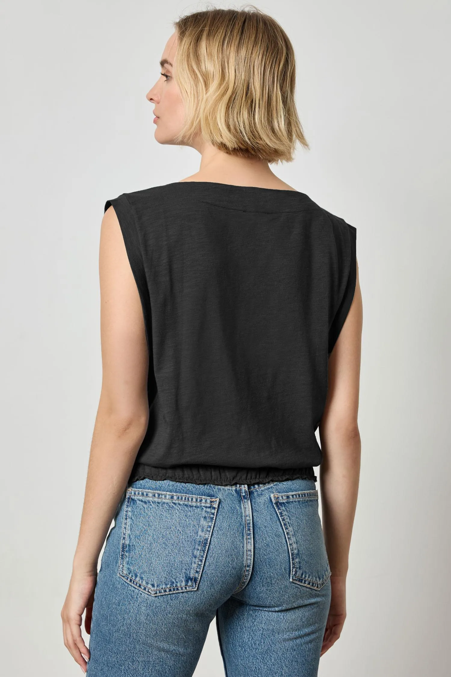Elastic Hem Boatneck Top sold by Lilla P product image thumbnail 2