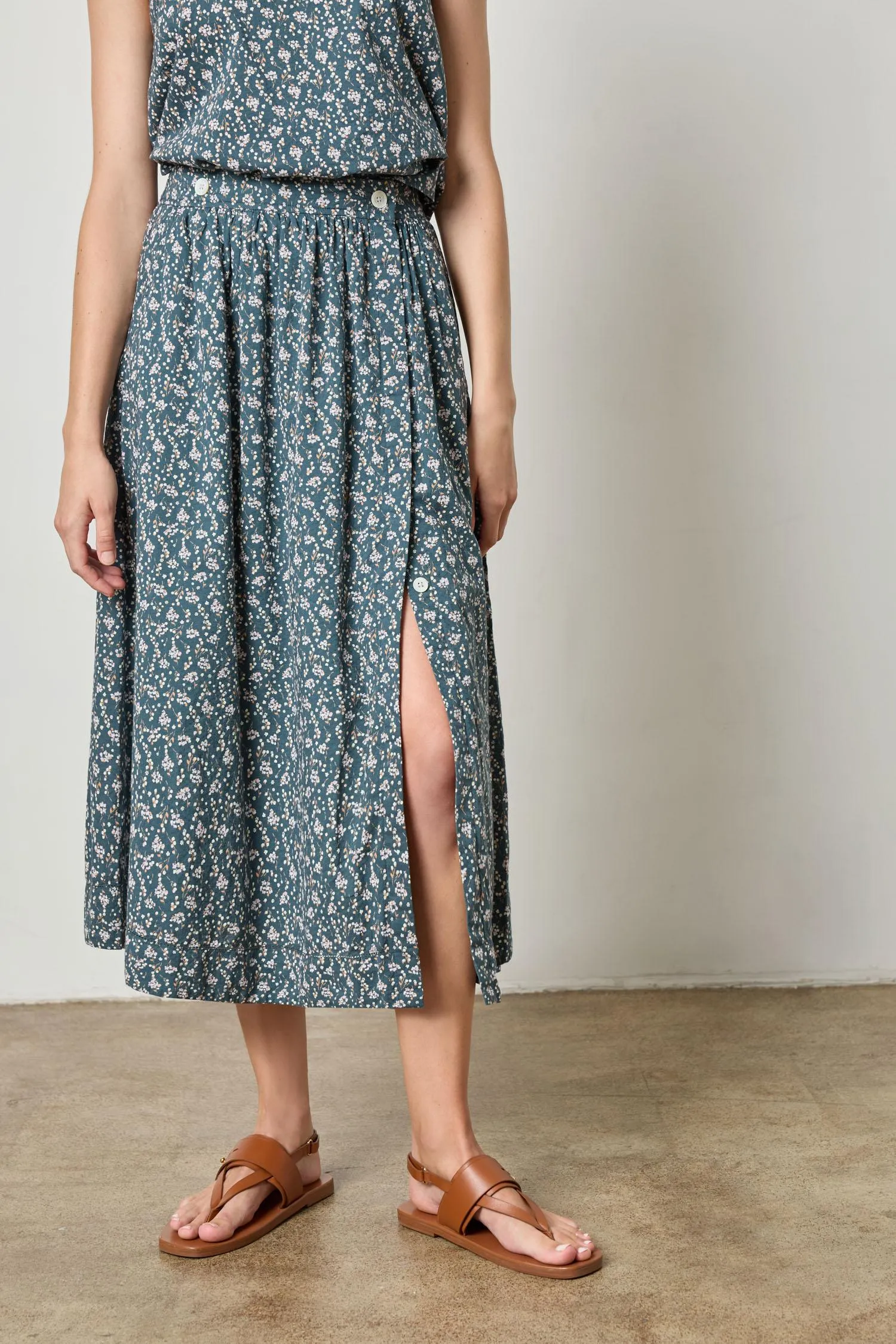 Faux Wrap Long Skirt sold by Lilla P