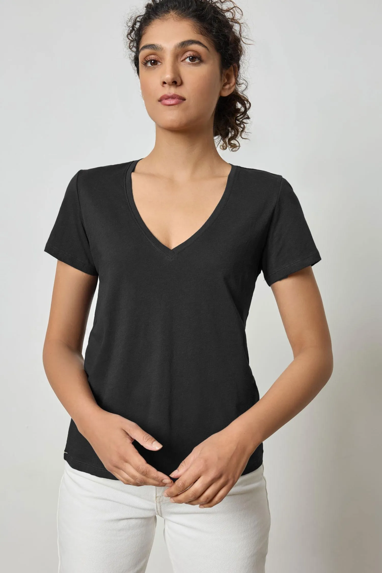 Short Sleeve V-Neck sold by Lilla P product image thumbnail 3
