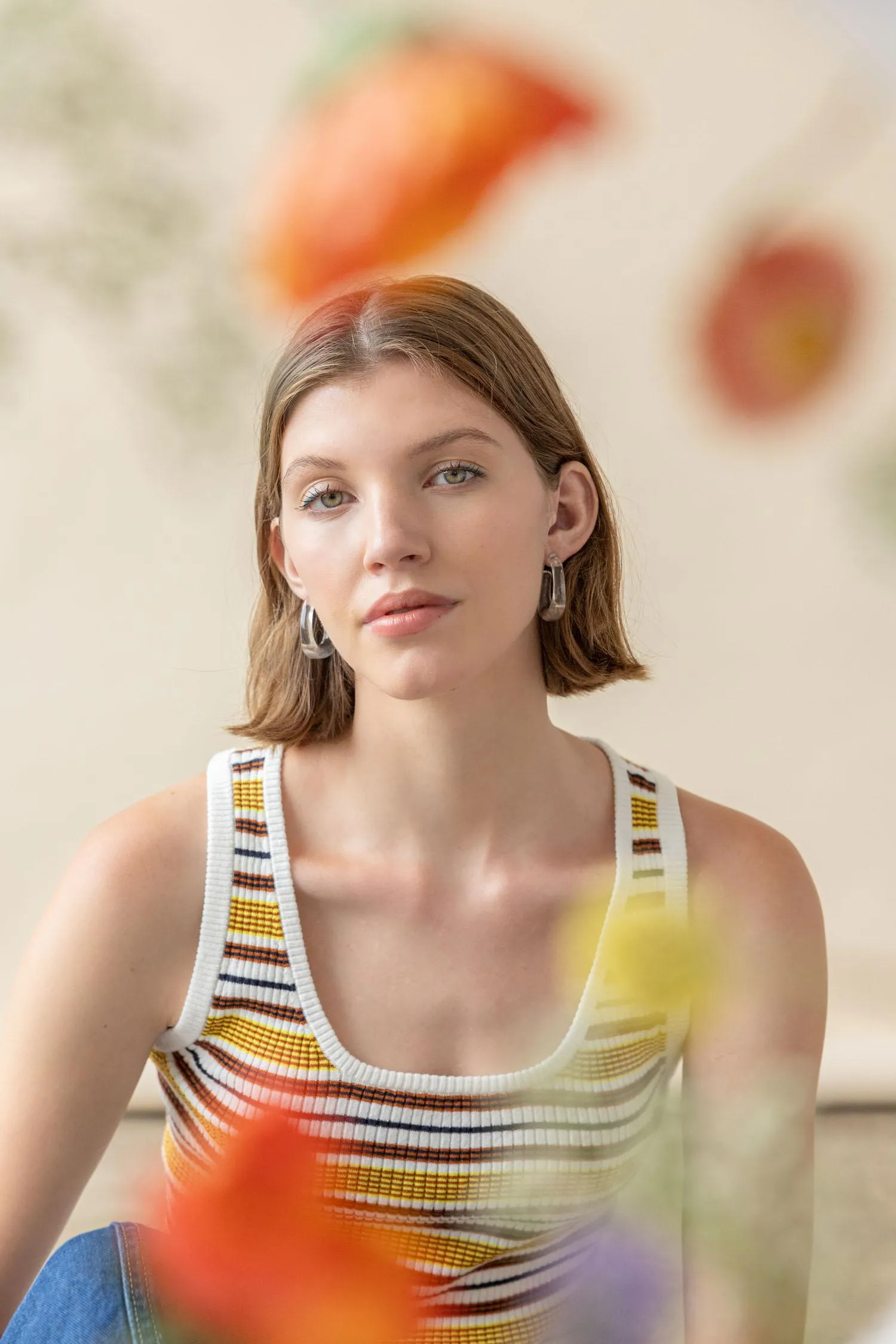 Striped Scoop Neck Tank sold by Lilla P product image thumbnail 4