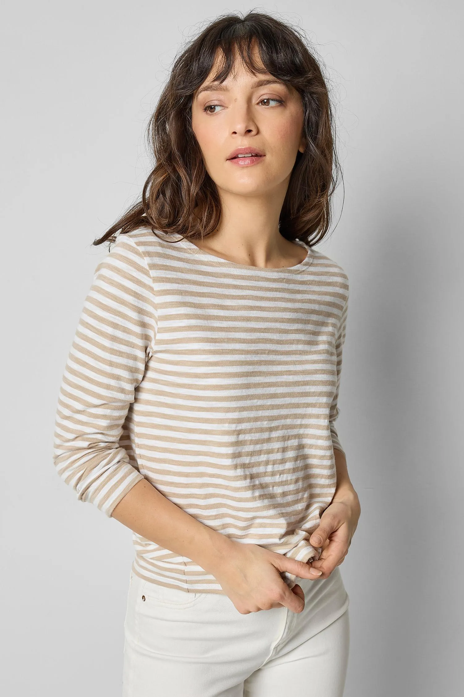 3/4 Sleeve Striped Boatneck sold by Lilla P