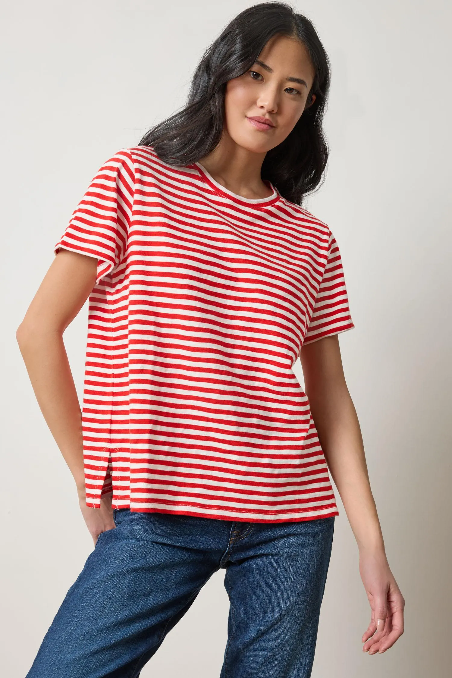 Striped Boyfriend Tee sold by Lilla P product image thumbnail 5
