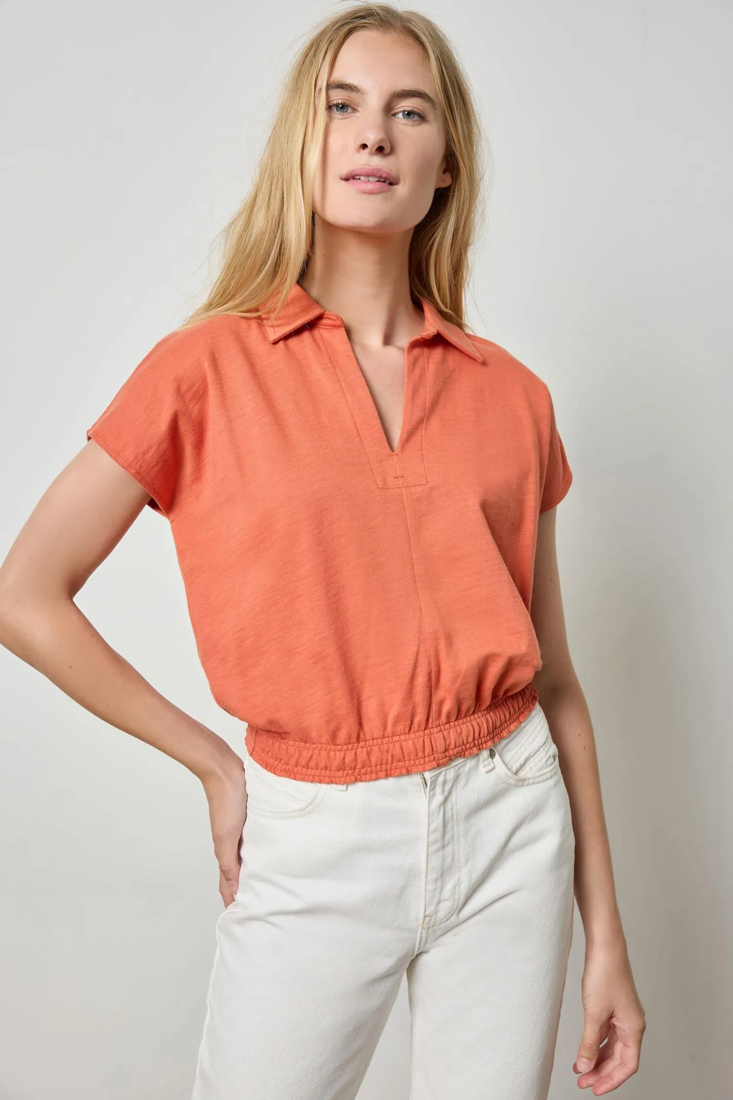 Elastic Hem Polo sold by Lilla P product image thumbnail 3