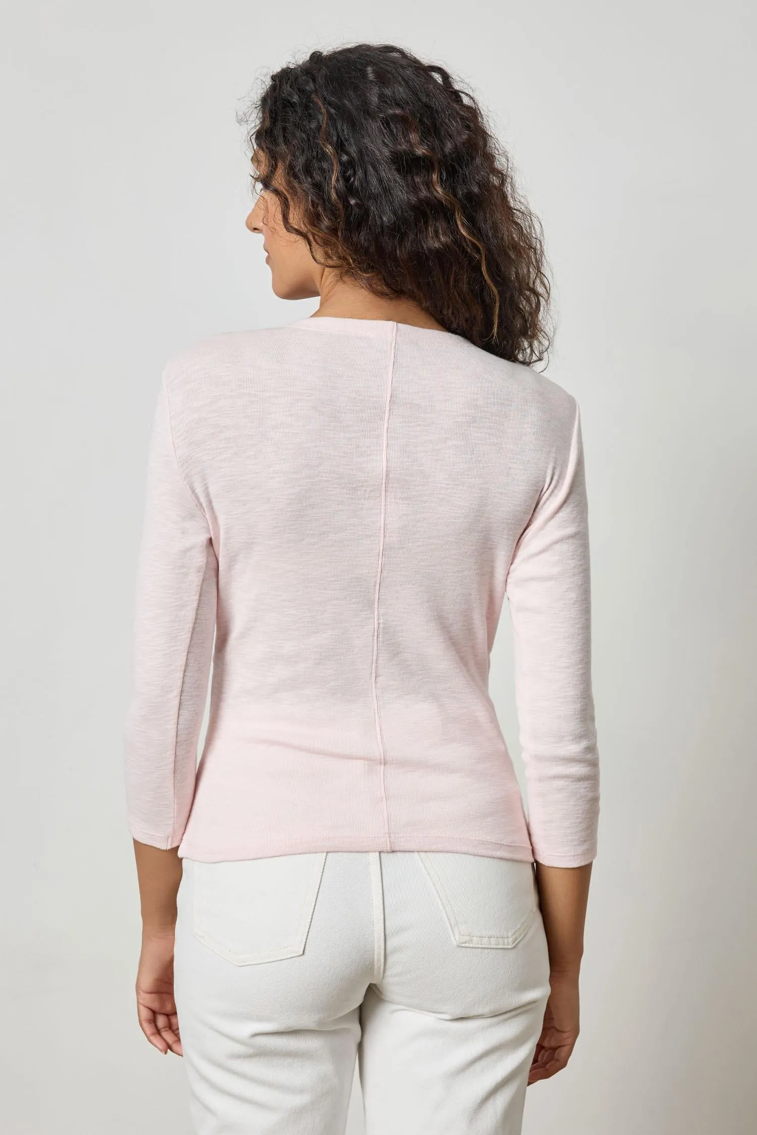 3/4 Sleeve Surplice sold by Lilla P product image thumbnail 4