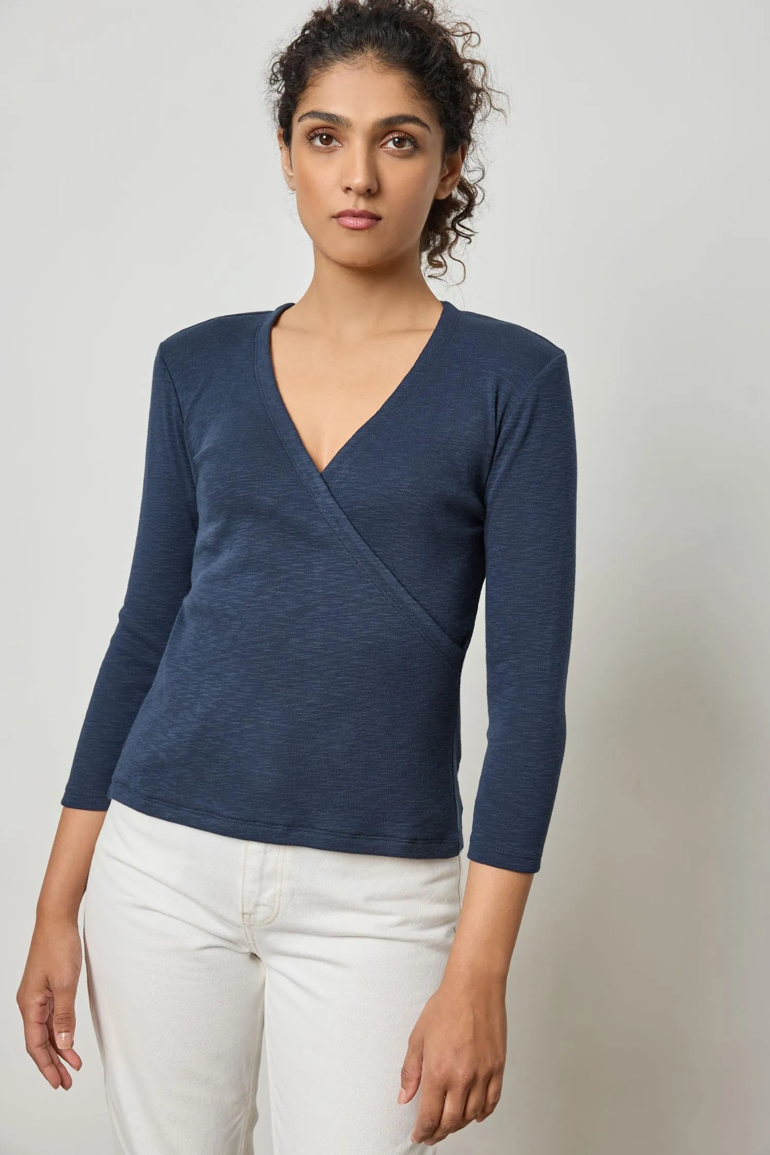 3/4 Sleeve Surplice sold by Lilla P product image thumbnail 5