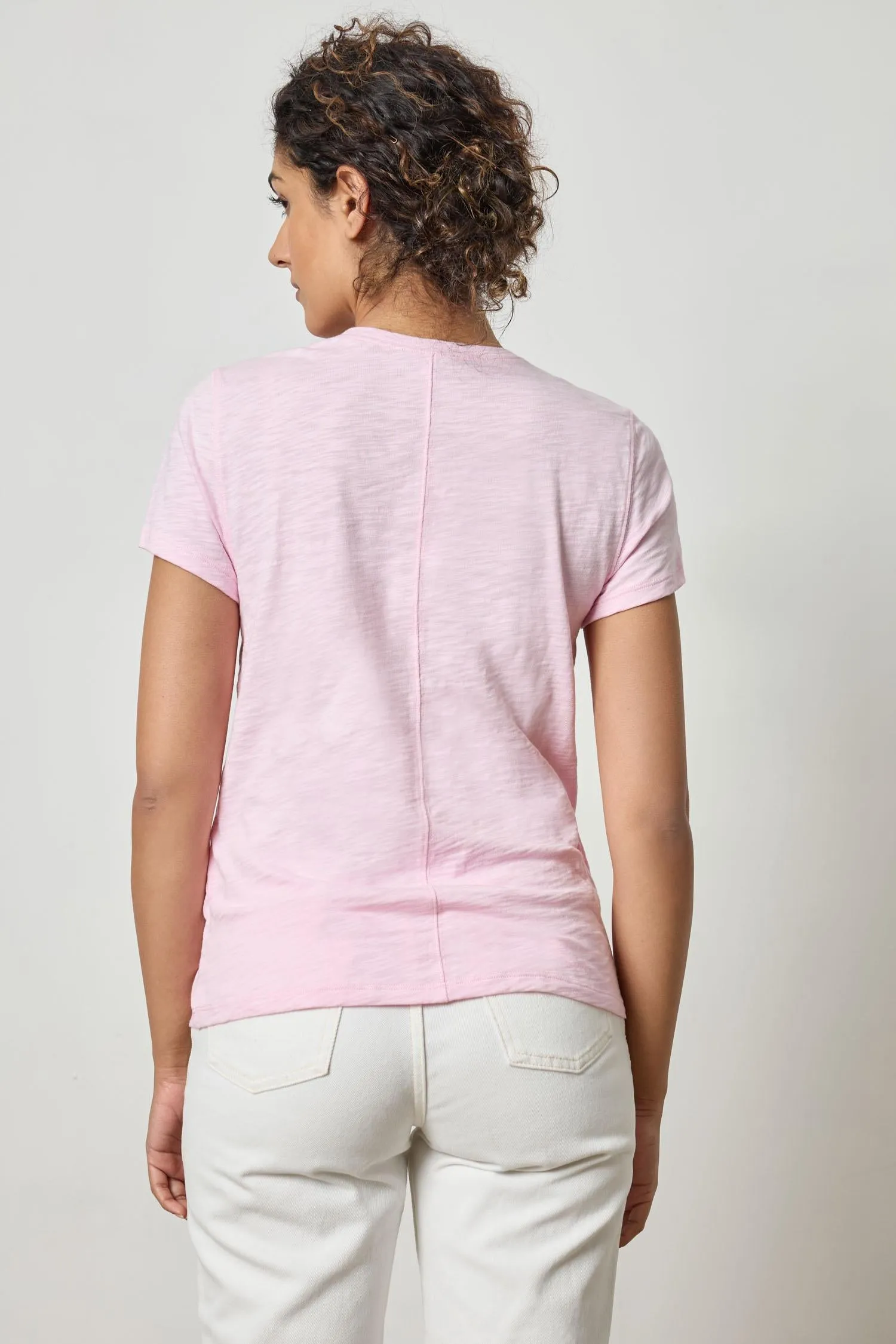 Short Sleeve Back Seam Crewneck sold by Lilla P product image thumbnail 4