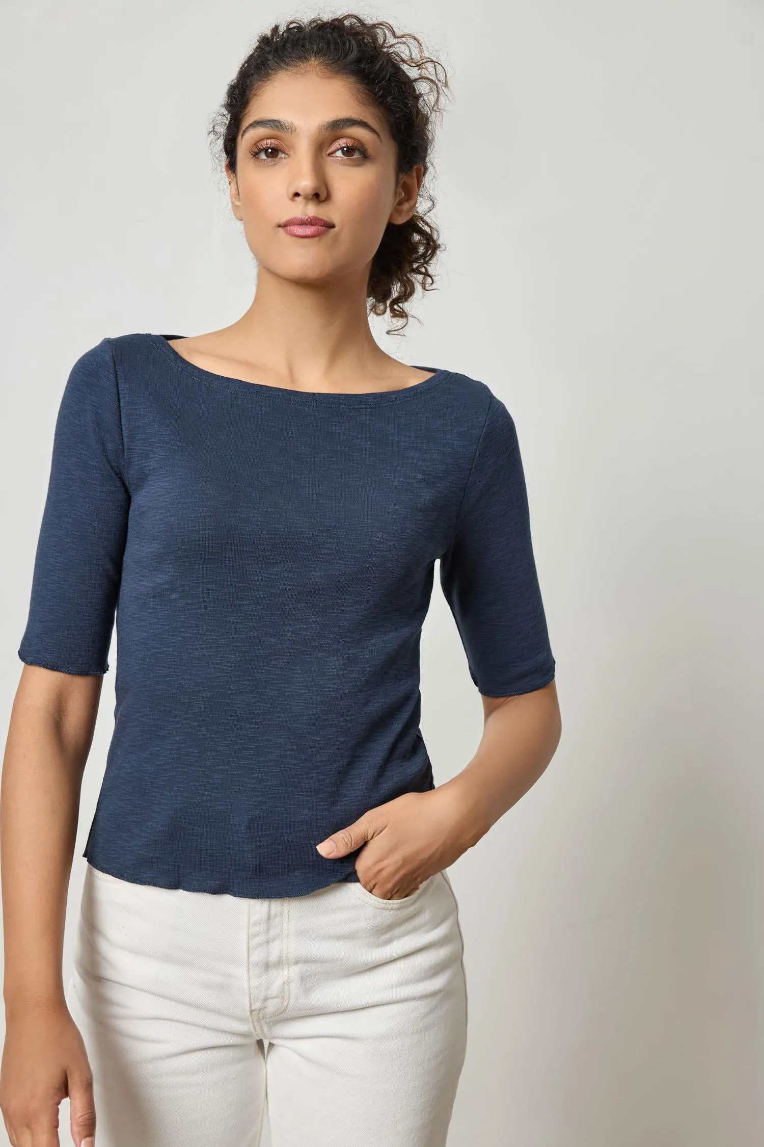 Elbow Sleeve Boatneck sold by Lilla P product image thumbnail 5