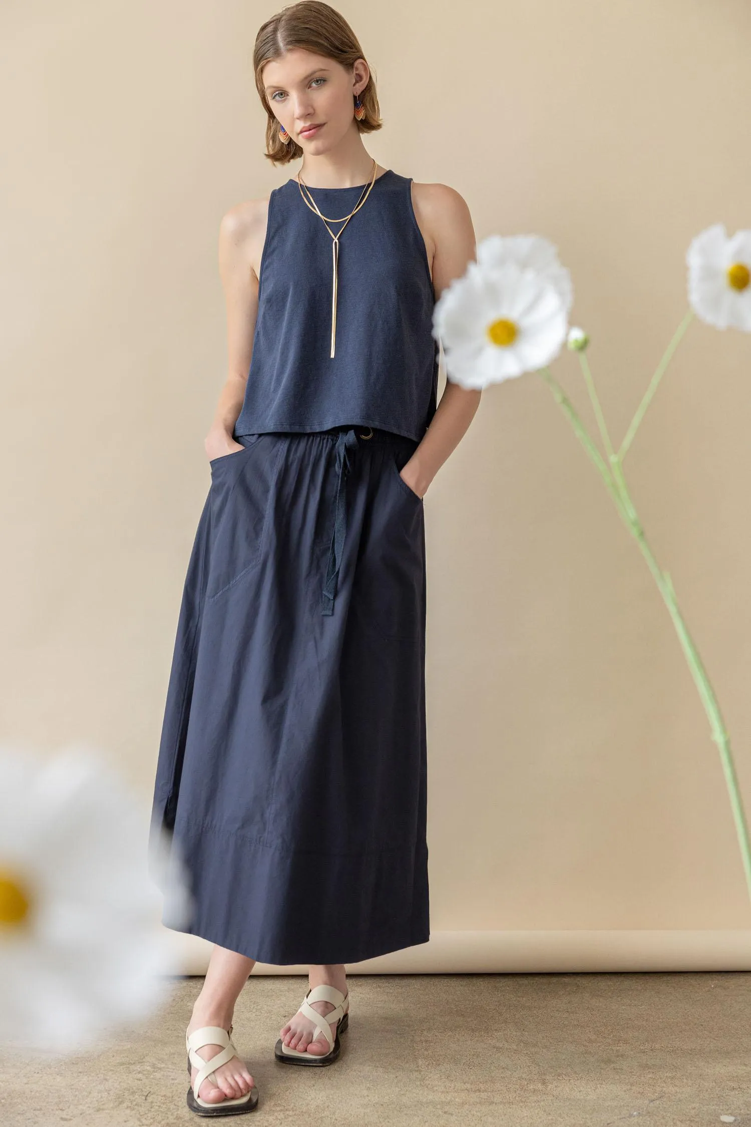 Long Poplin Skirt sold by Lilla P