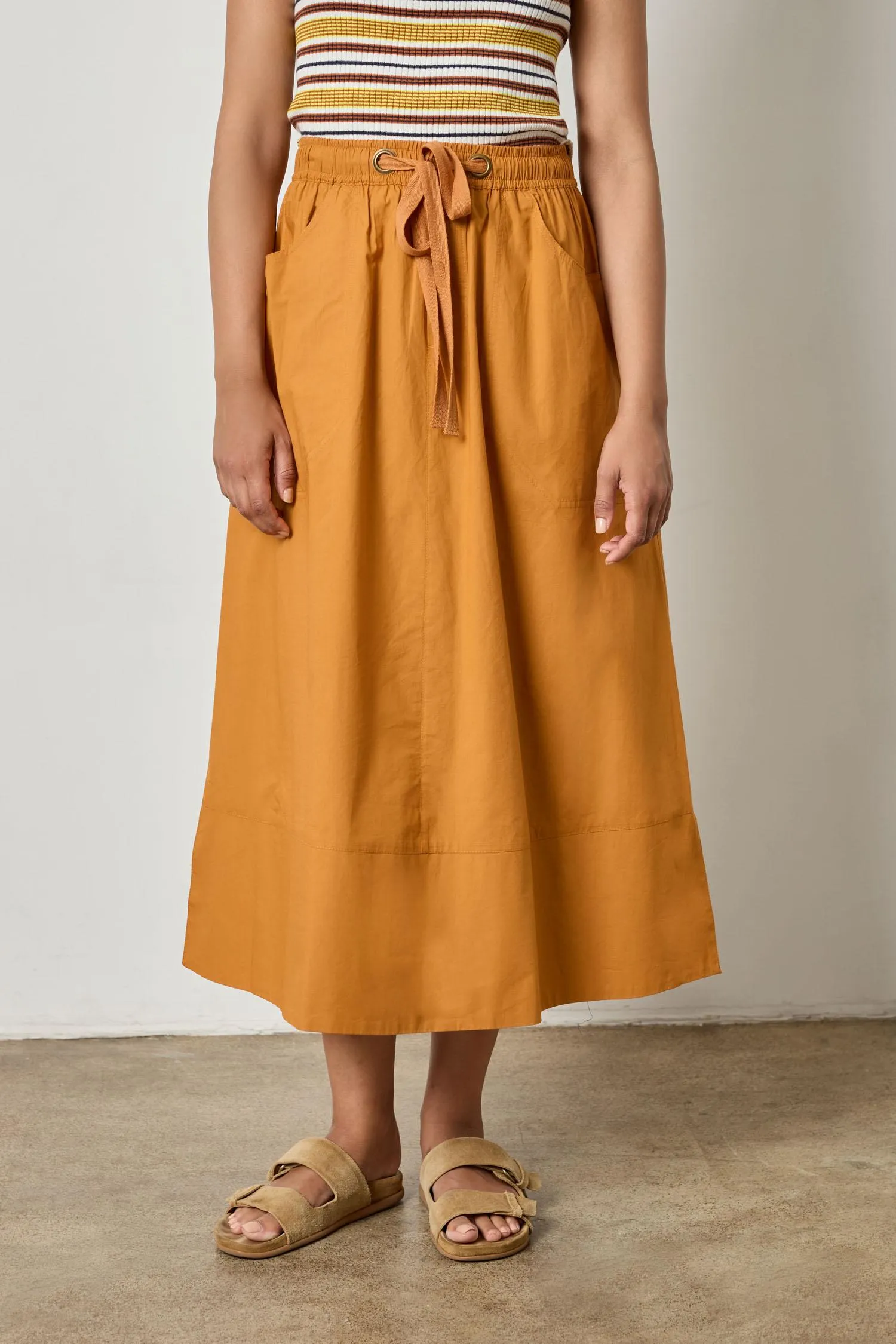 Long Poplin Skirt sold by Lilla P product image thumbnail 5